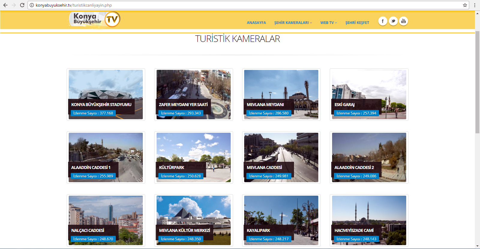 Büyükşehir'in Canlı Yayın Kameralarına Büyük İlgi