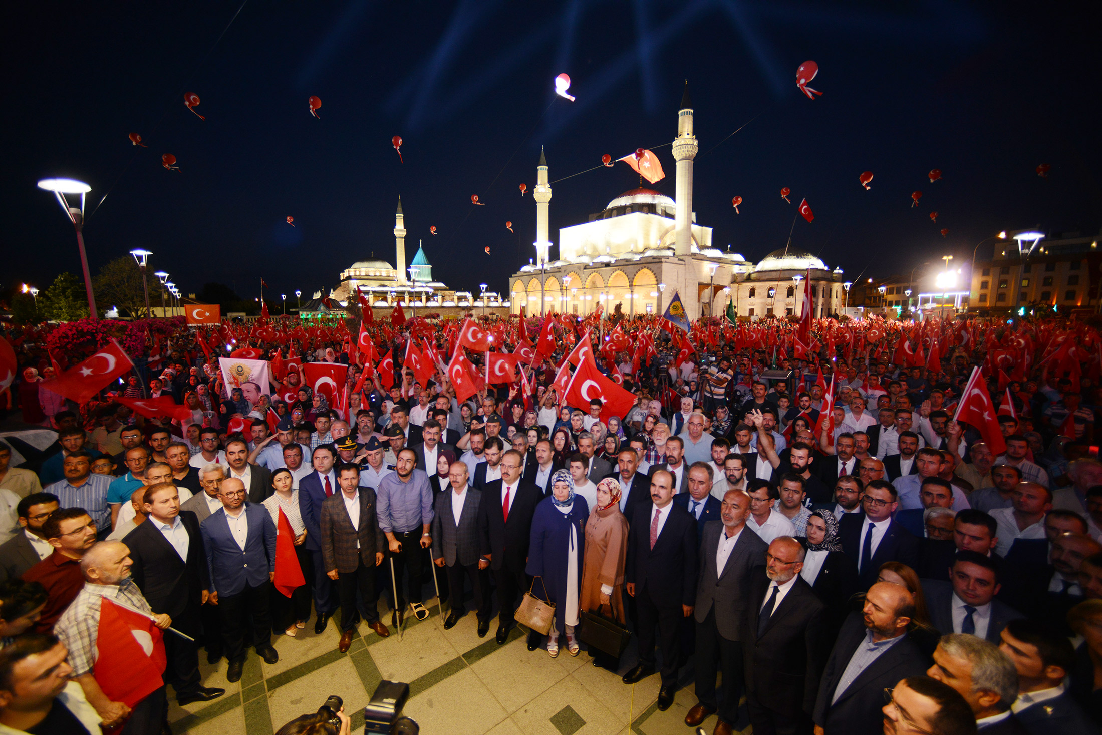 15 Temmuz'un İkinci Yılında On Binlerce Konyalı Nöbette Buluştu