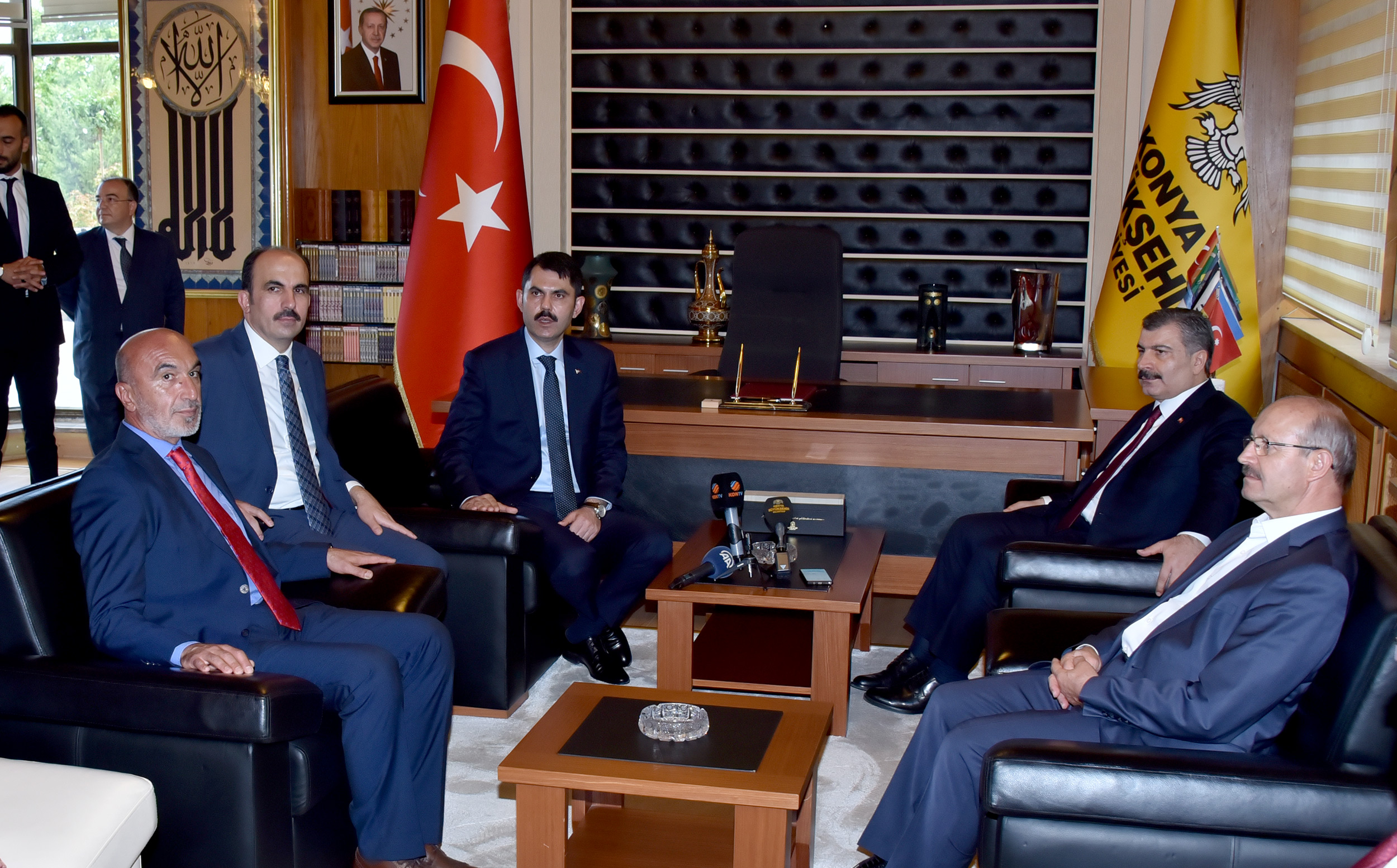 Çevre ve Şehircilik Bakanı Kurum ile Sağlık Bakanı Koca Başkan Altay'ı Ziyaret Etti