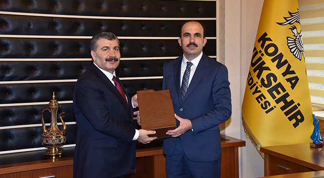 Çevre ve Şehircilik Bakanı Kurum ile Sağlık Bakanı Koca Başkan Altay'ı Ziyaret Etti