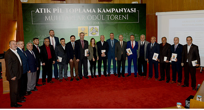En Çok Atık Pil Toplayan Muhtarlar Ödüllendirildi