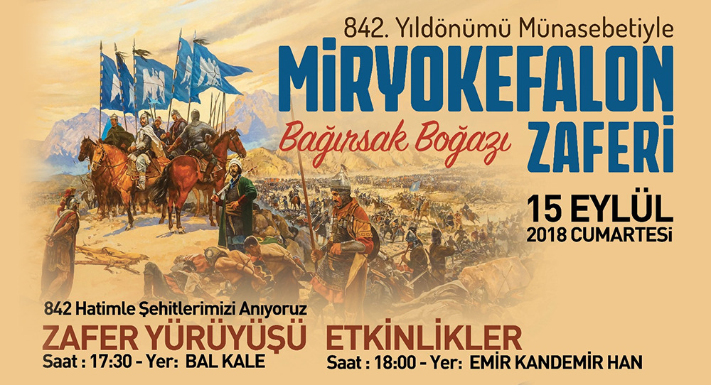 Miryokefalon Zaferi'nin 842. Yıldönümü Konya'da Kutlanacak