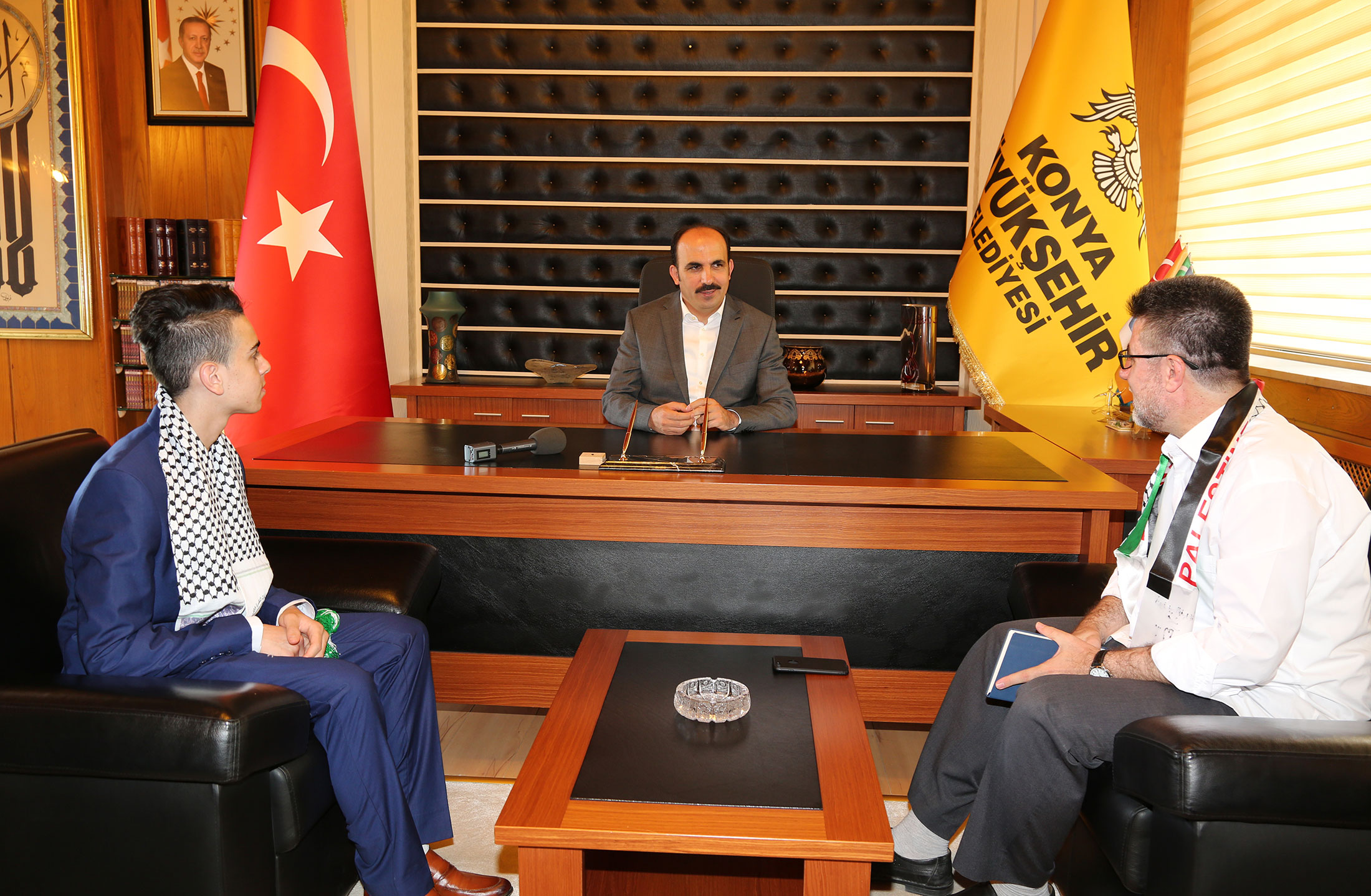 Kudüs Direnişinin Sembol İsmi Cüneydi Başkan Altay'ı Ziyaret Etti