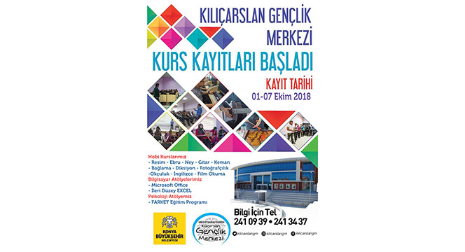 Kılıçarslan Gençlik Merkezi Hobi Kurs Kayıtları Başladı