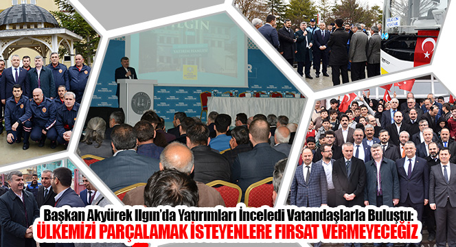 Başkan Akyürek Ilgın'da Yatırımları İnceledi Vatandaşlarla Buluştu