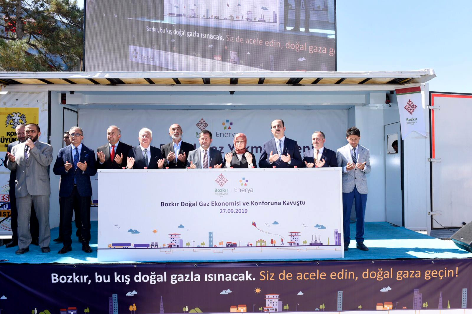 Bozkır Doğalgaza Kavuştu