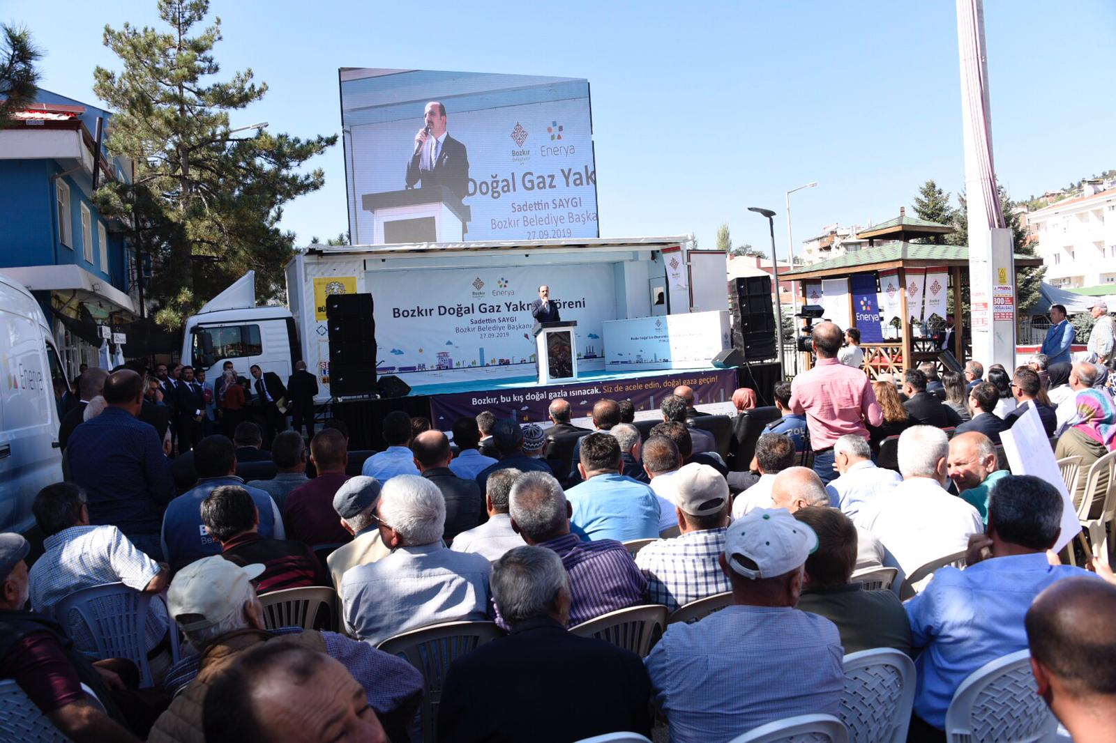 Bozkır Doğalgaza Kavuştu