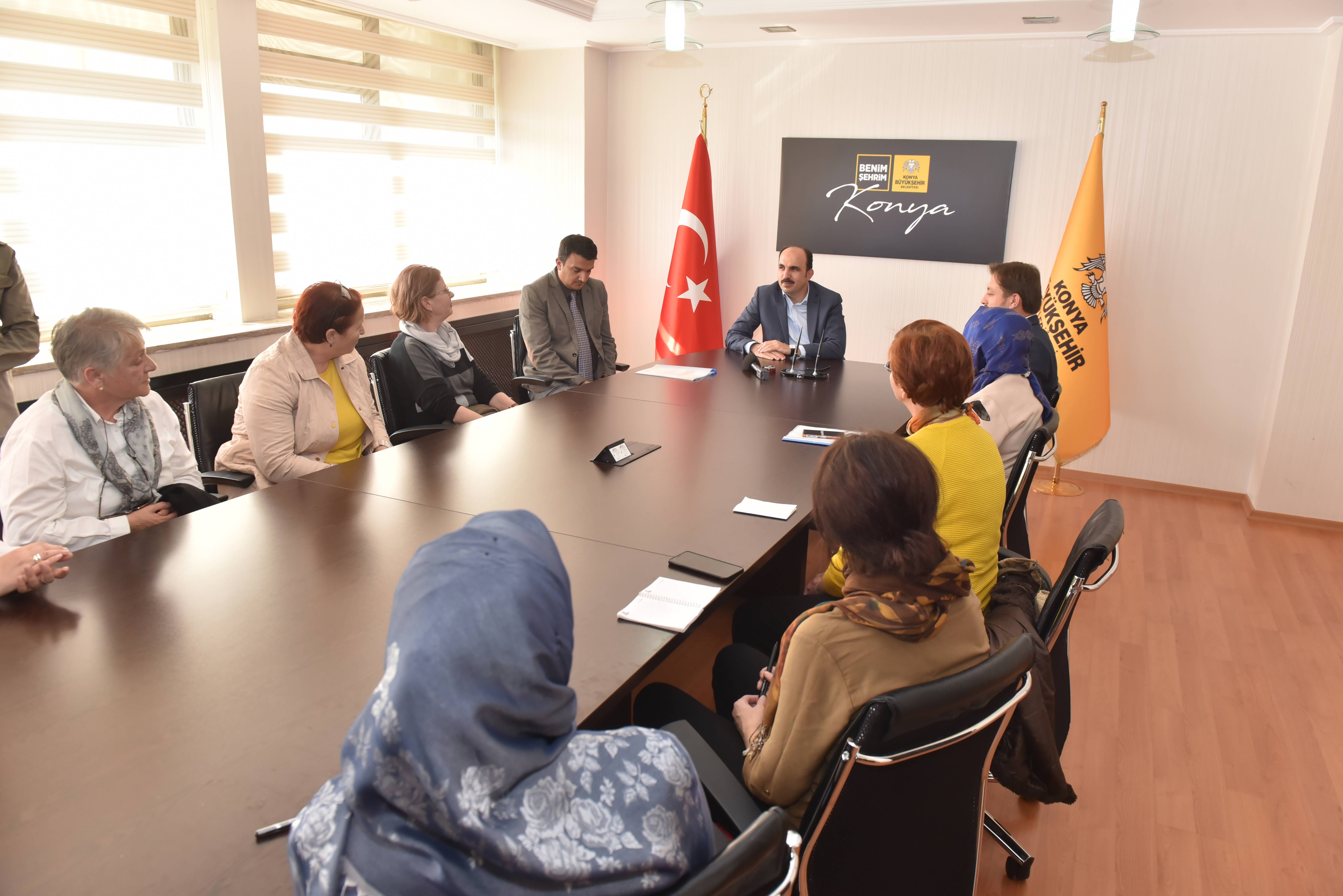 Balkanlardaki KOMEK Eğitmenleri Başkan Altay'ı Ziyaret Etti