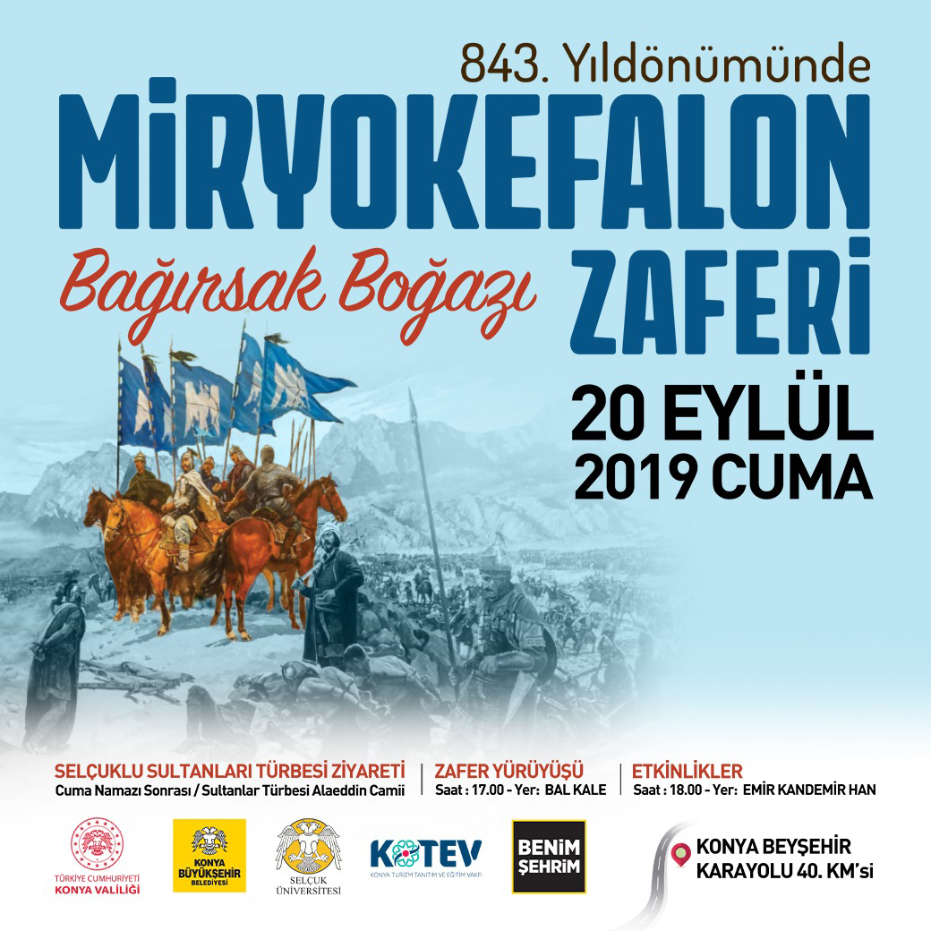 Miryokefalon Zaferi'nin 843. Yıl Dönümü Konya'da Kutlanacak