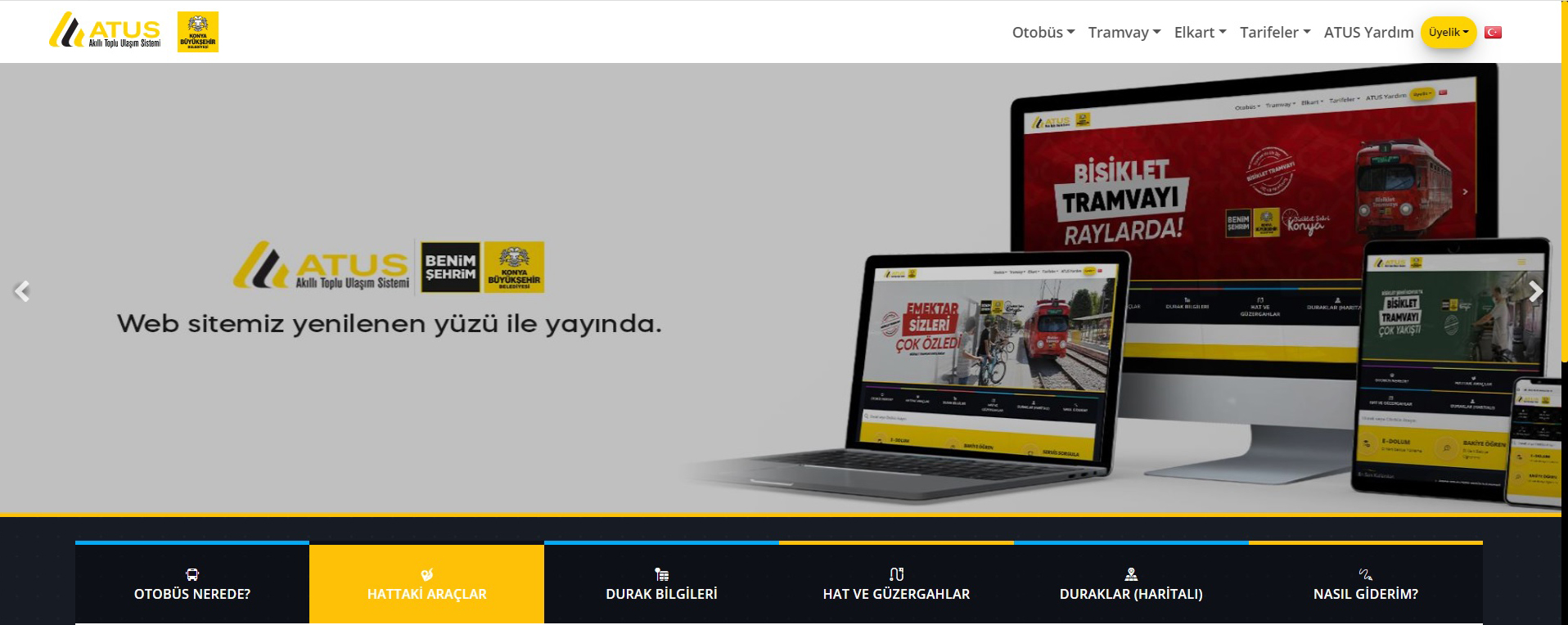 ATUS Web Sayfası Yenilenen Yüzüyle Ulaşımı Kolaylaştırıyor