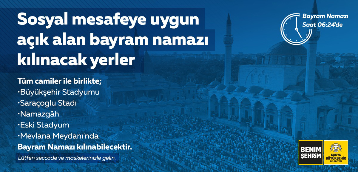 Bayram Namazı Belirlenen Açık Alanlarda da Kılınacak