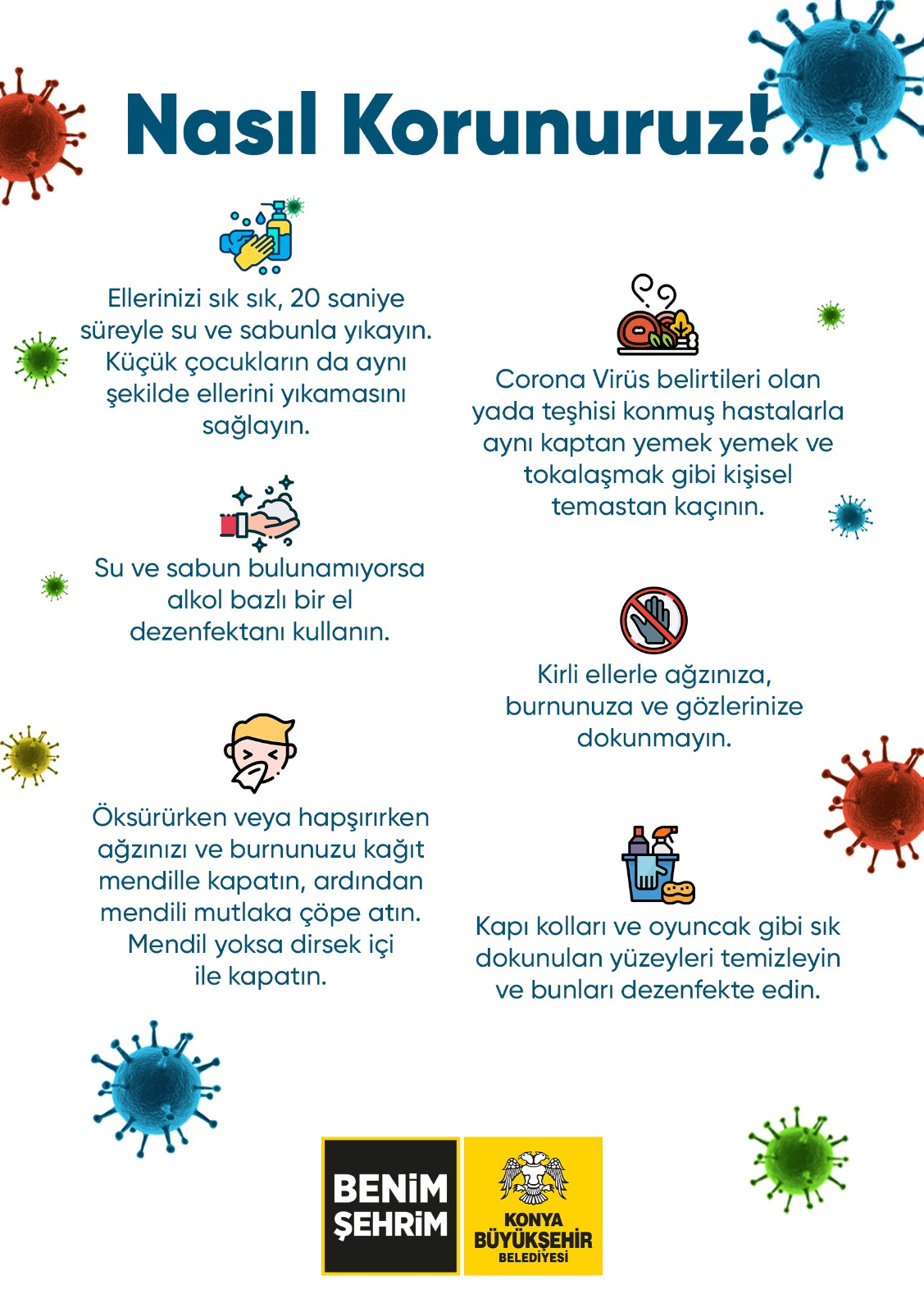 Konya Büyükşehir'den Koronavirüs Tedbirleri 