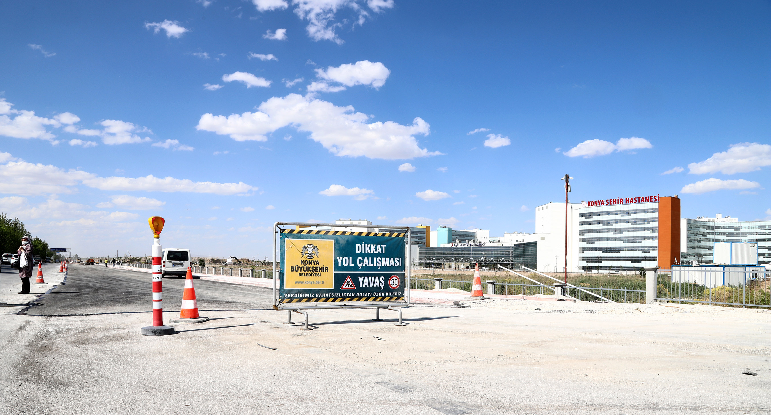 Şehir Hastanesi'nin Ana Giriş Yolu Tamamlandı