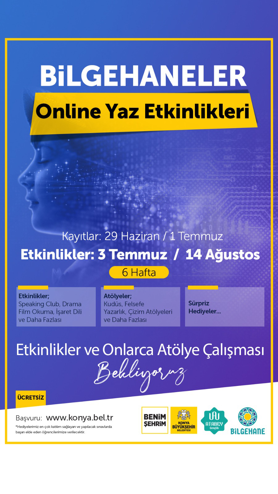 Bilgehaneler Yaz Etkinliklerini Uzaktan Eğitimle Yapacak