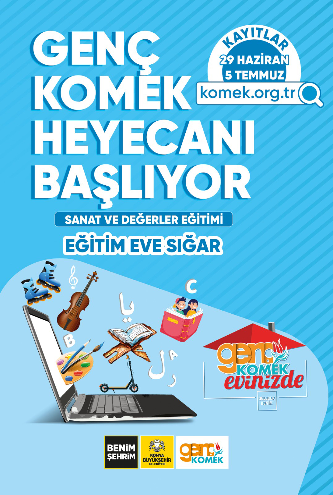 Genç KOMEK Yaz Okulu Bu Yaz Evlere Misafir Olacak