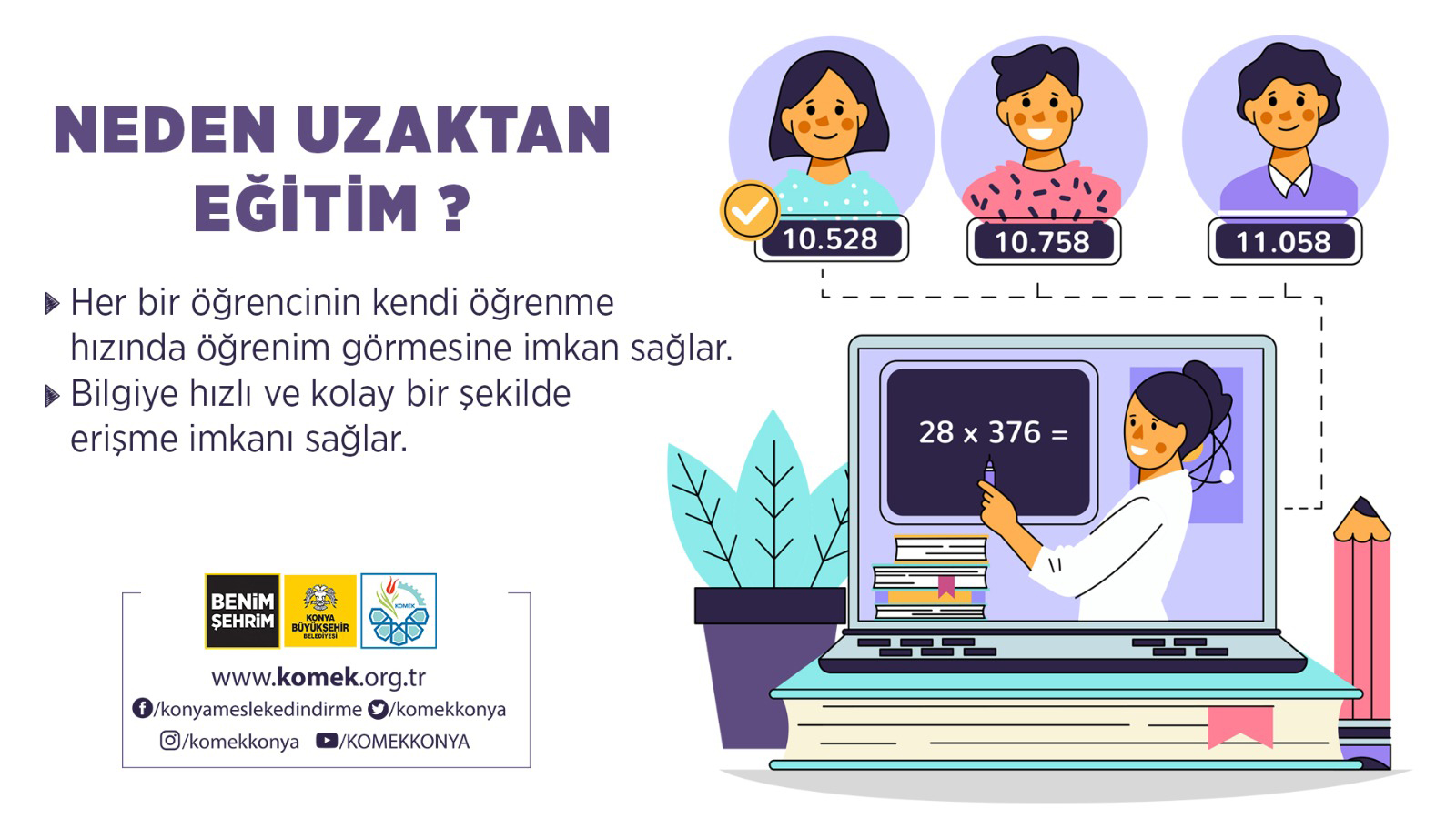 Genç KOMEK Yaz Okulu Bu Yaz Evlere Misafir Olacak