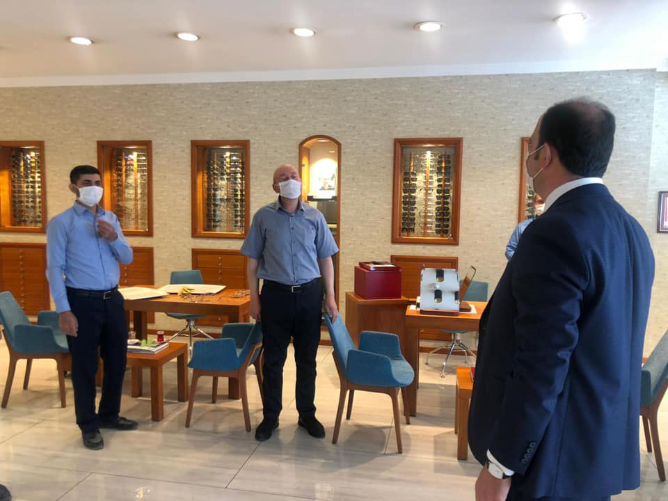 Başkan Altay Bayram Dönüşü Esnafı Ziyaret Etti