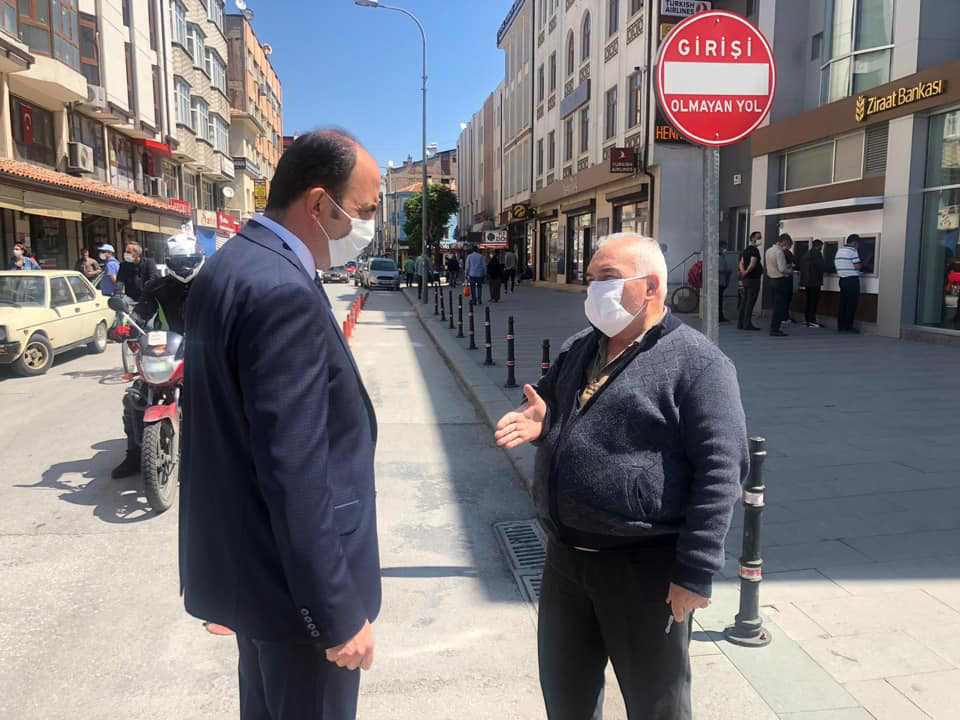 Başkan Altay Bayram Dönüşü Esnafı Ziyaret Etti