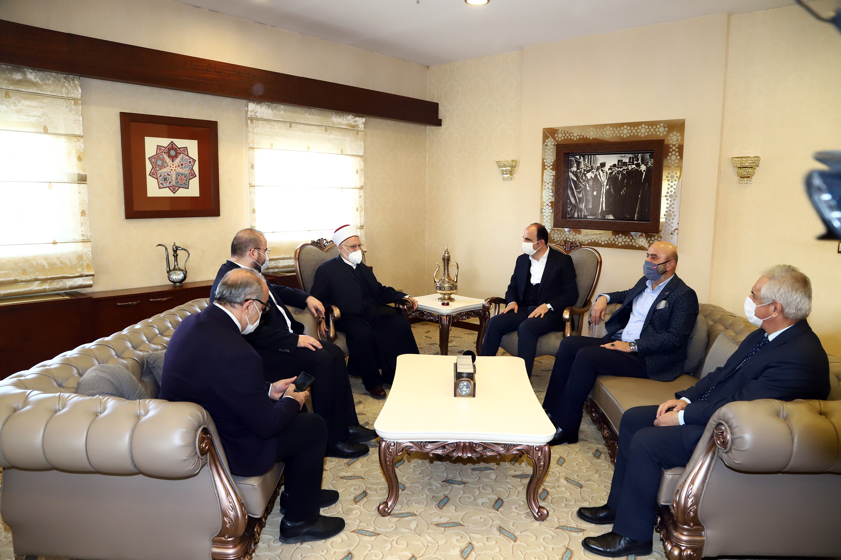 Mescid-i Aksa İmam Hatibi Başkan Altay'ı Ziyaret Etti