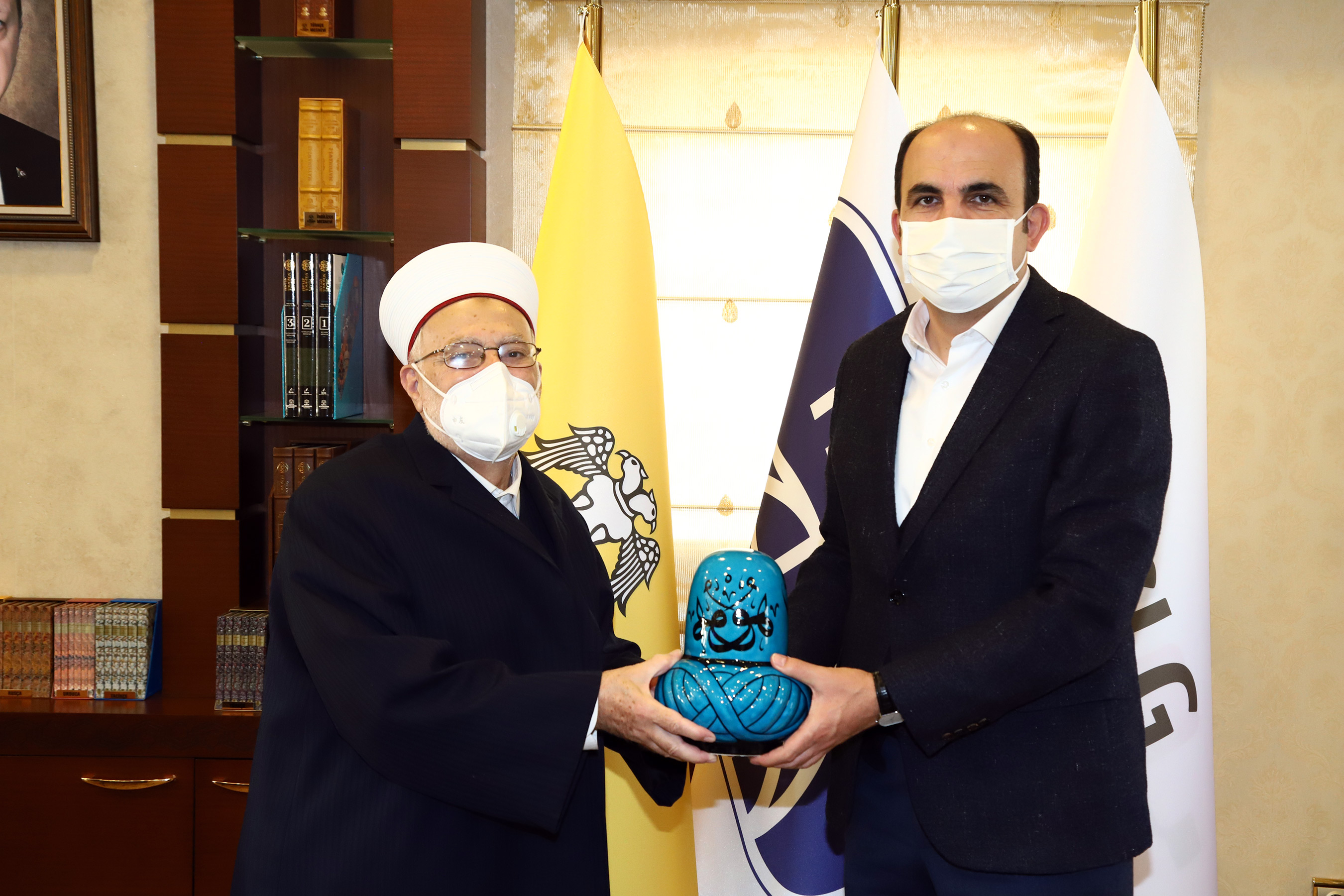Mescid-i Aksa İmam Hatibi Başkan Altay'ı Ziyaret Etti
