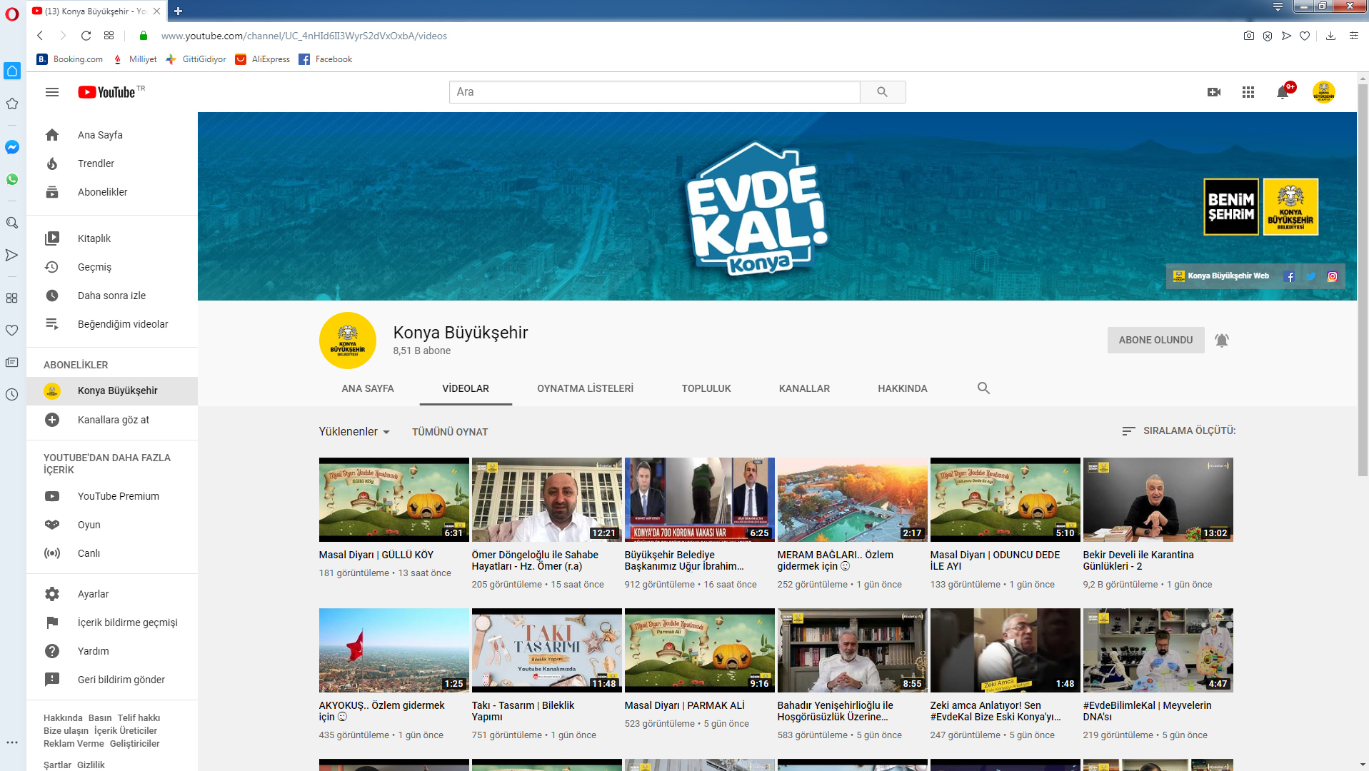 Büyükşehir Youtube Kanalından Evlere Misafir Oluyor