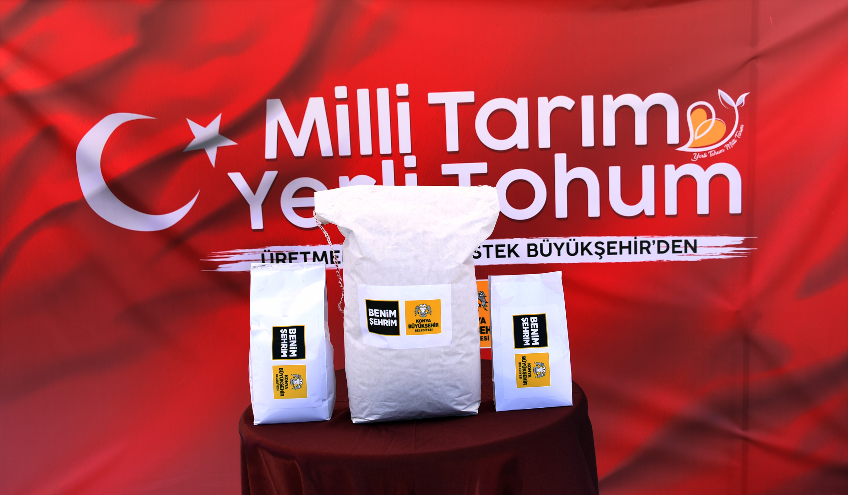 Konya Büyükşehir'den Üreticiye Yerli Susam Tohumu Desteği