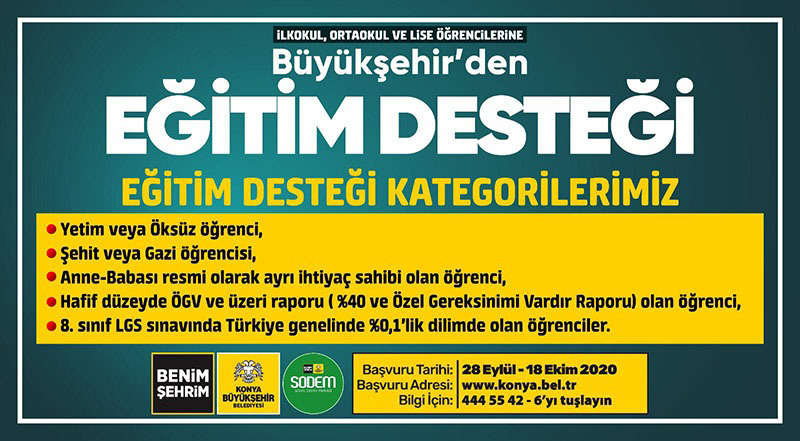 Büyükşehir'den Eğitim Desteği 