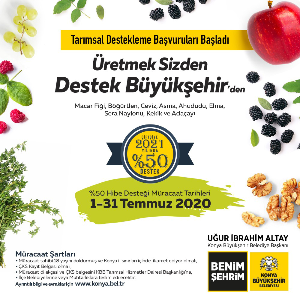 2021 Yılı Tarımsal Destek Başvuruları Başladı