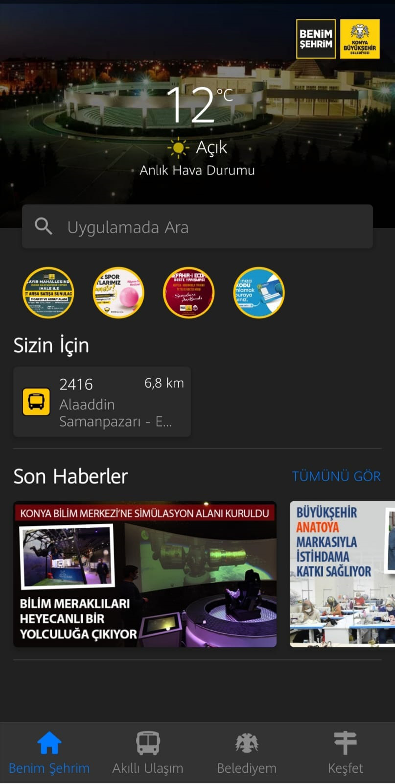 Konya Mobil Uygulaması Yenilenen Yüzüyle Hayatı Kolaylaştırıyor