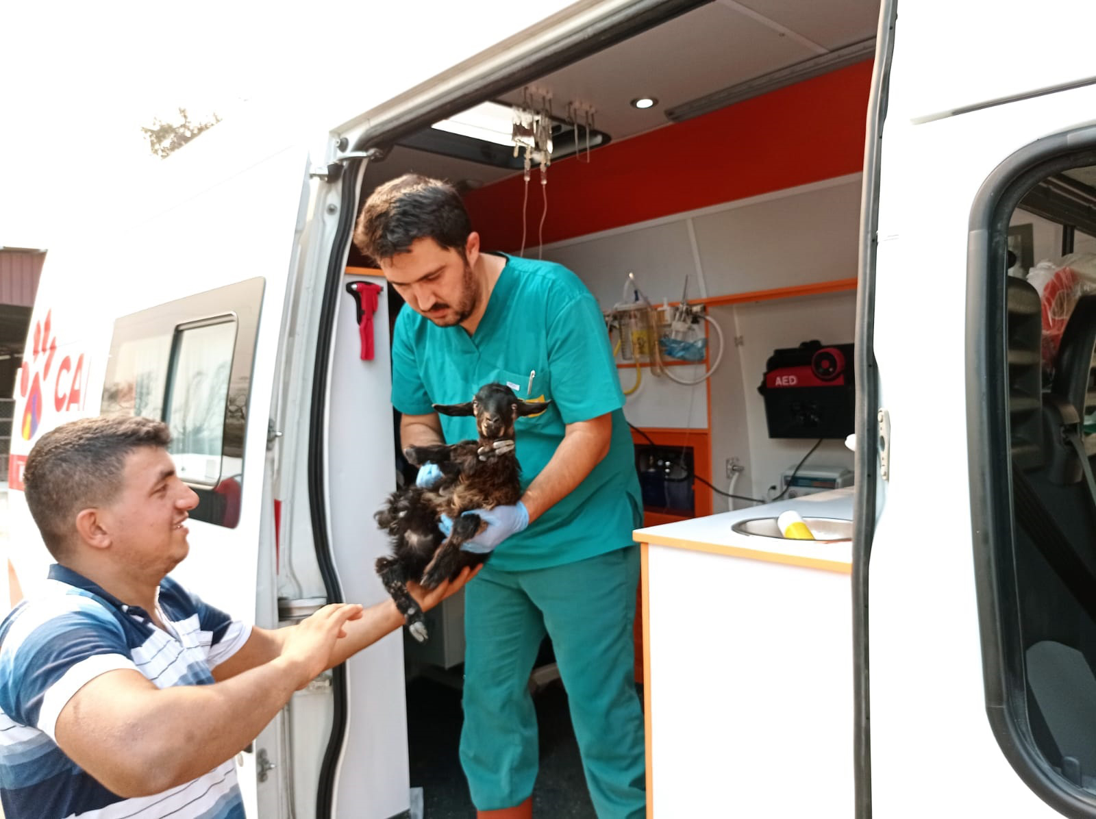 'Canbulan' Yangından Zarar Gören Hayvanların Yarasını Sarıyor 