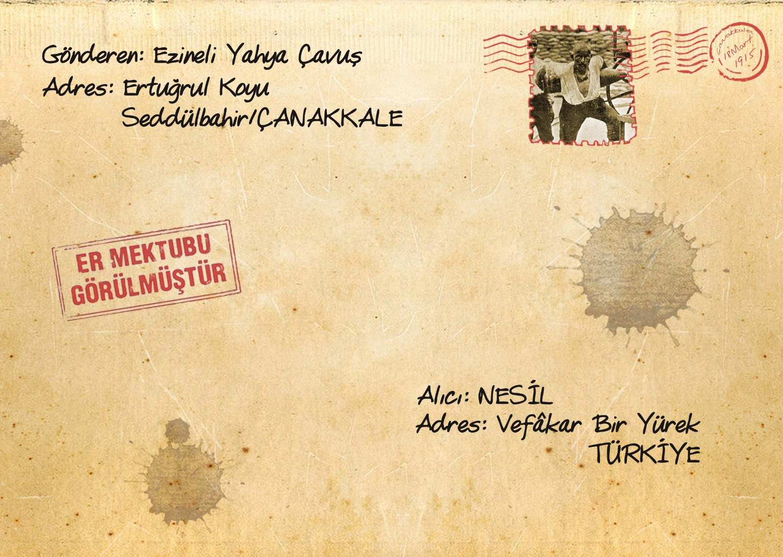 Konyalılara 'Çanakkale'den Mektup Var'