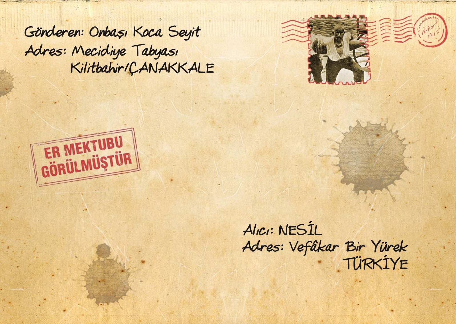Konyalılara 'Çanakkale'den Mektup Var'