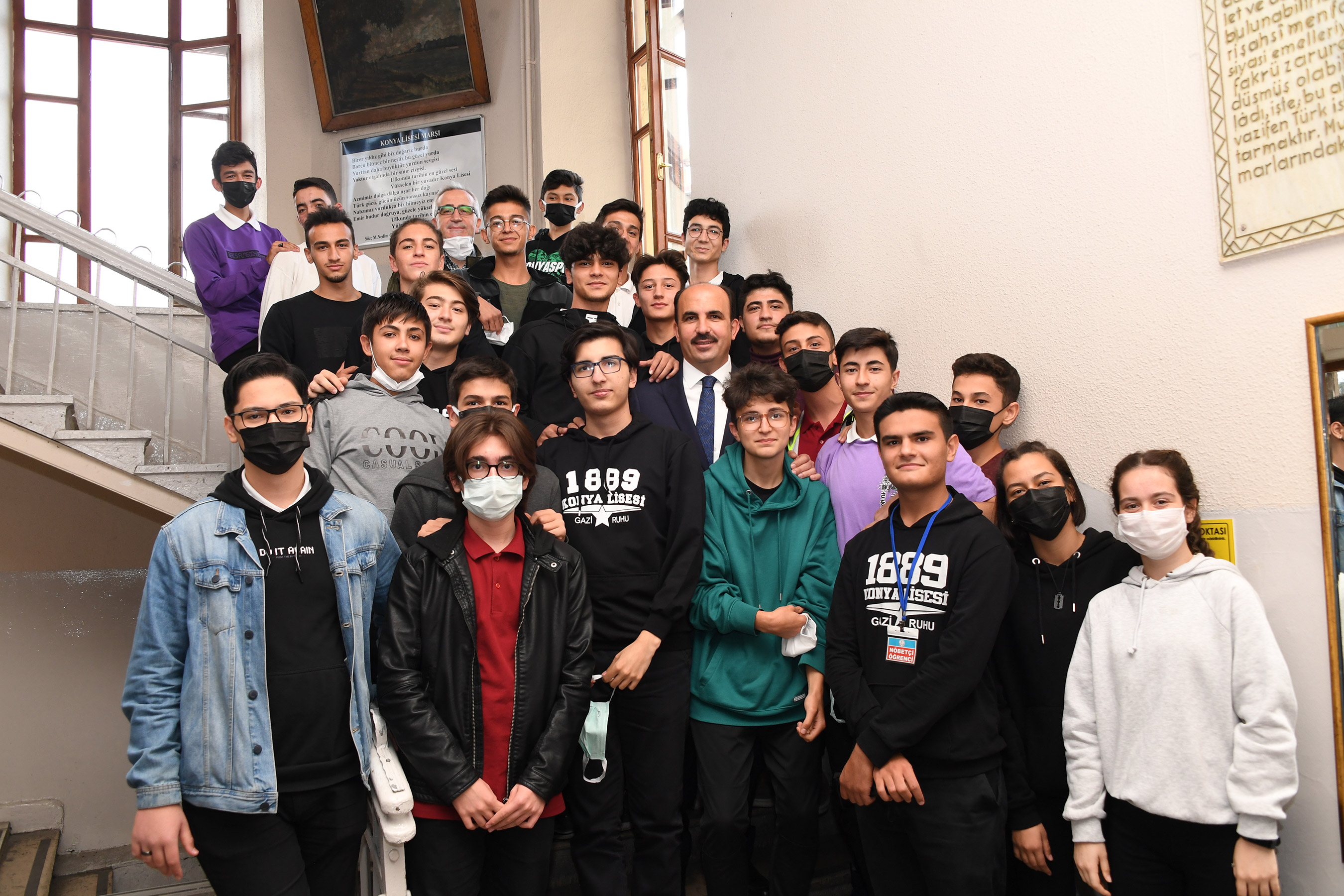 Başkan Altay Mezun Olduğu Konya Lisesi'ni Ziyaret Etti