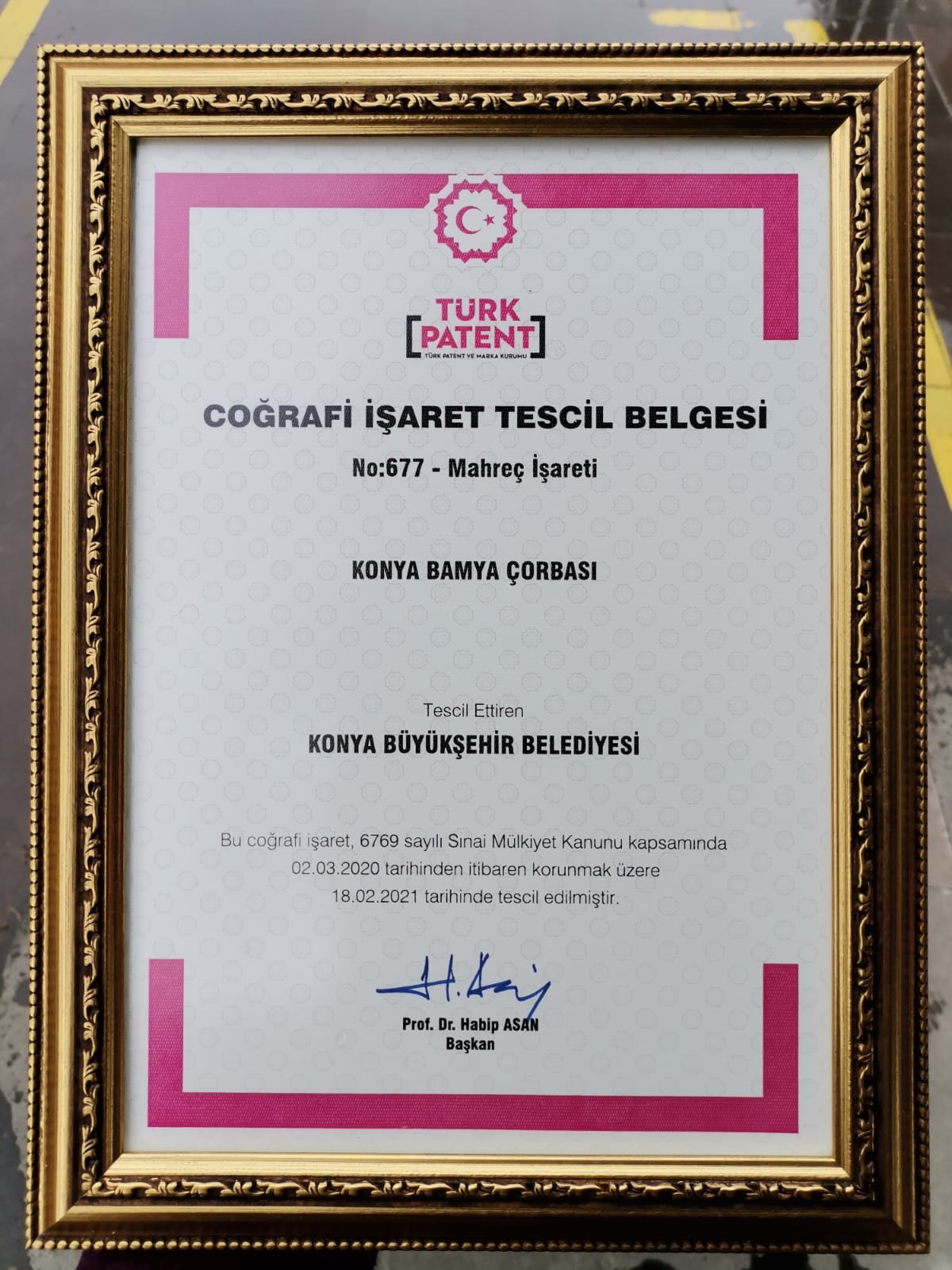 Bamya Çorbası Coğrafi İşaret Tescil Belgesi Aldı