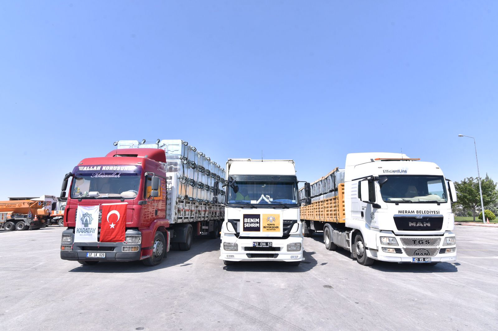 Konya'dan Sel Bölgesine Jeneratör ve Çöp Konteyneri Desteği