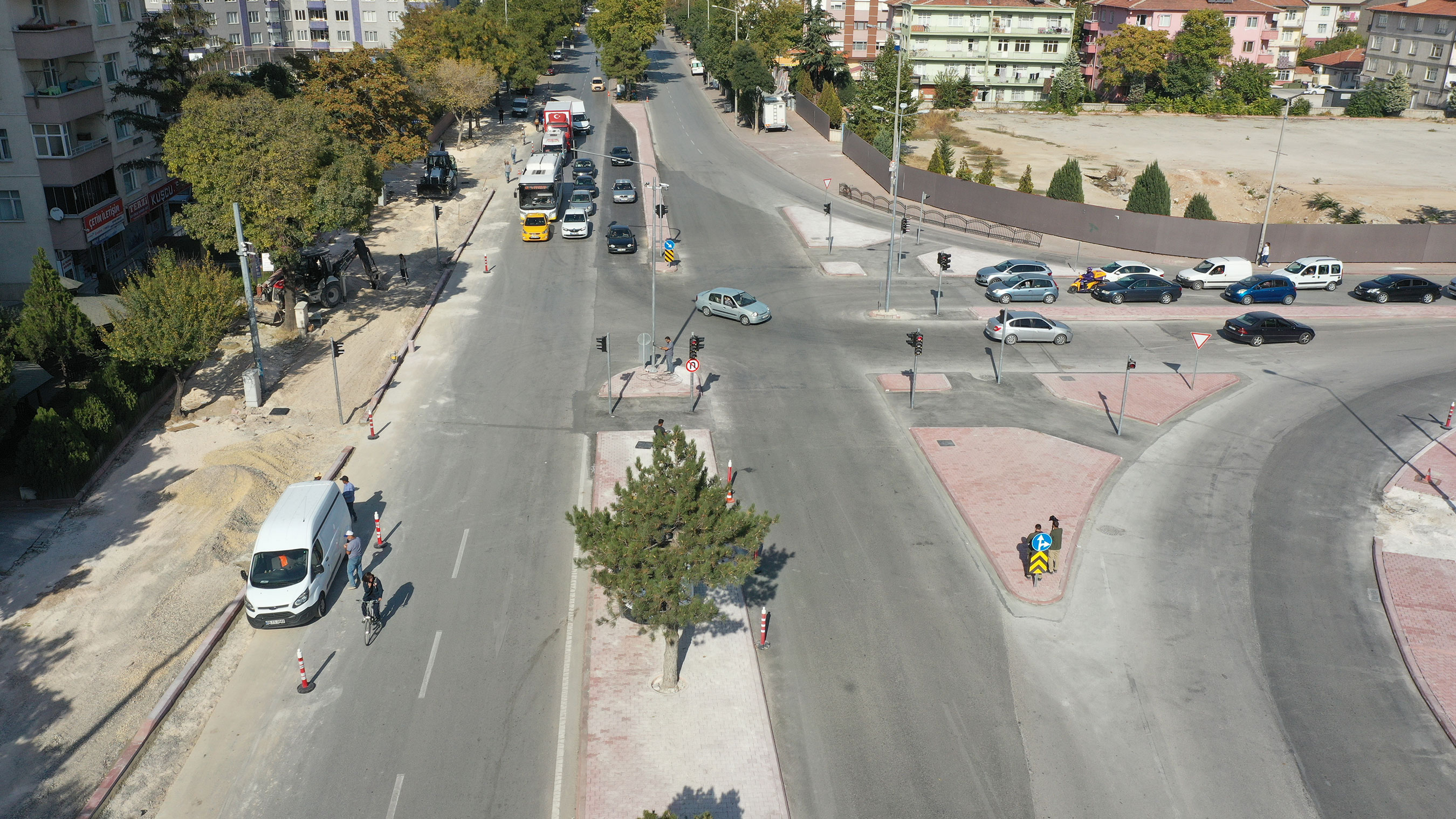 Konya Büyükşehir Kavşak Düzenlemeleriyle Trafiği Rahatlatıyor