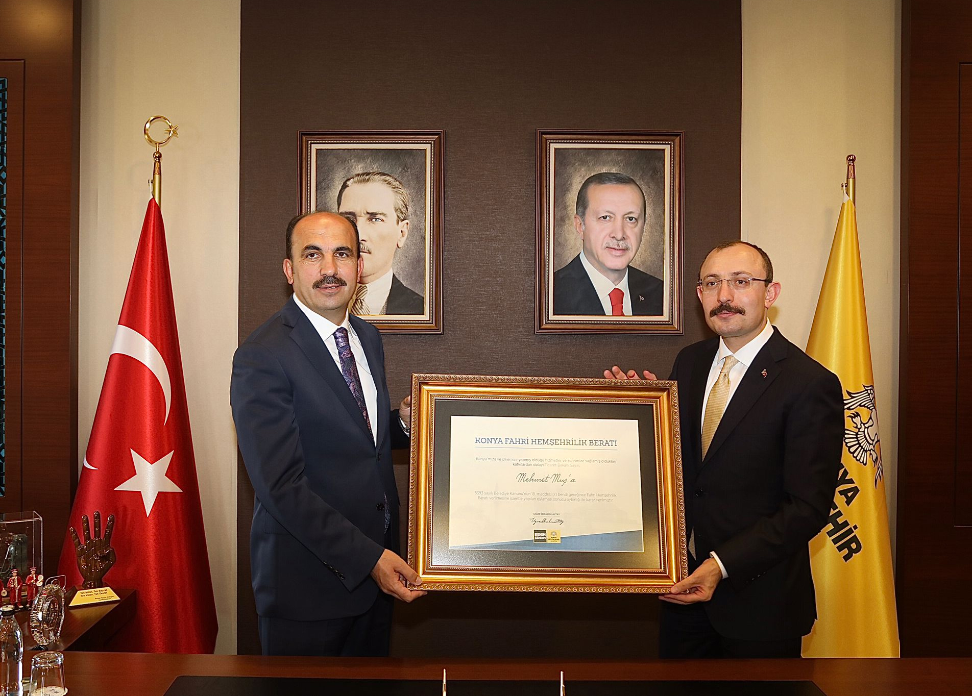 Ticaret Bakanı Mehmet Muş Başkan Altay'ı Ziyaret Etti 