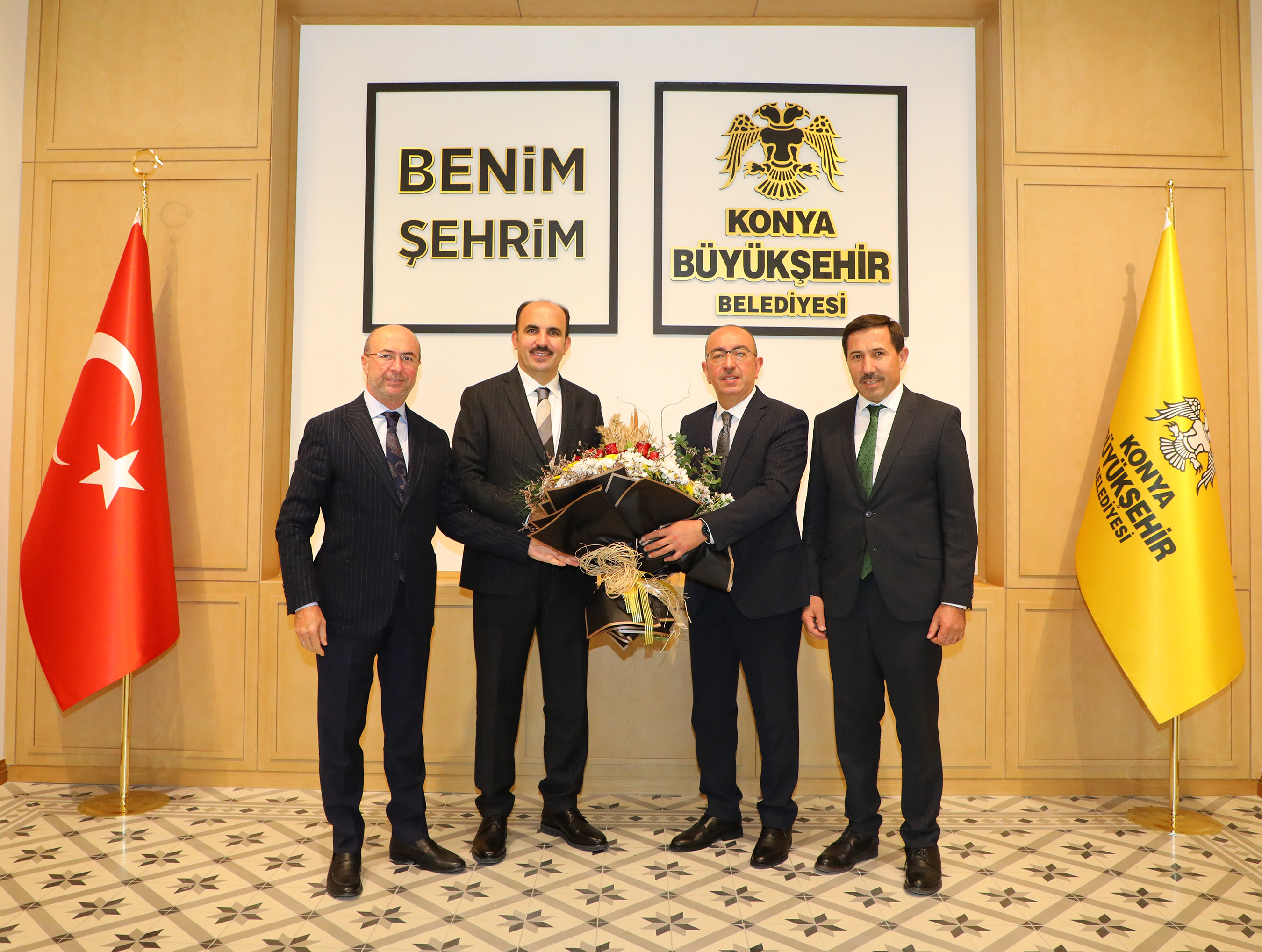 Konya Protokolünden Başkan Altay'a Tebrik Ziyareti