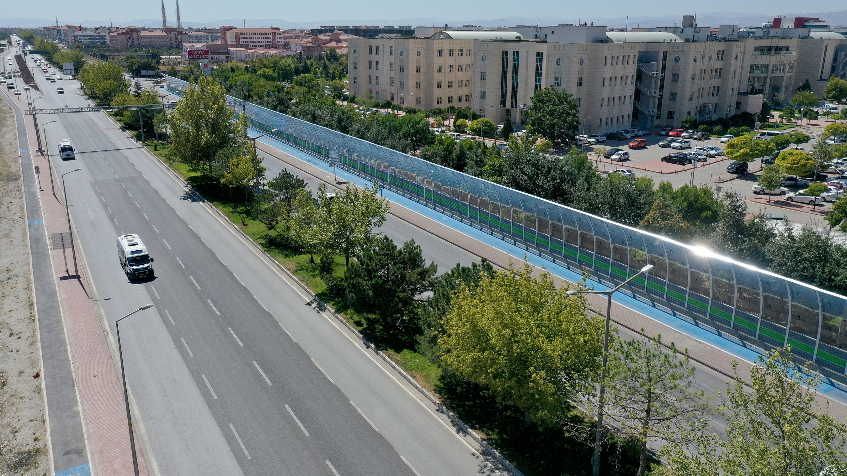 Konya Büyükşehir Ulaşım Kaynaklı Gürültüyü Azaltmak İçin 'Gürültü Bariyeri' Yapıyor