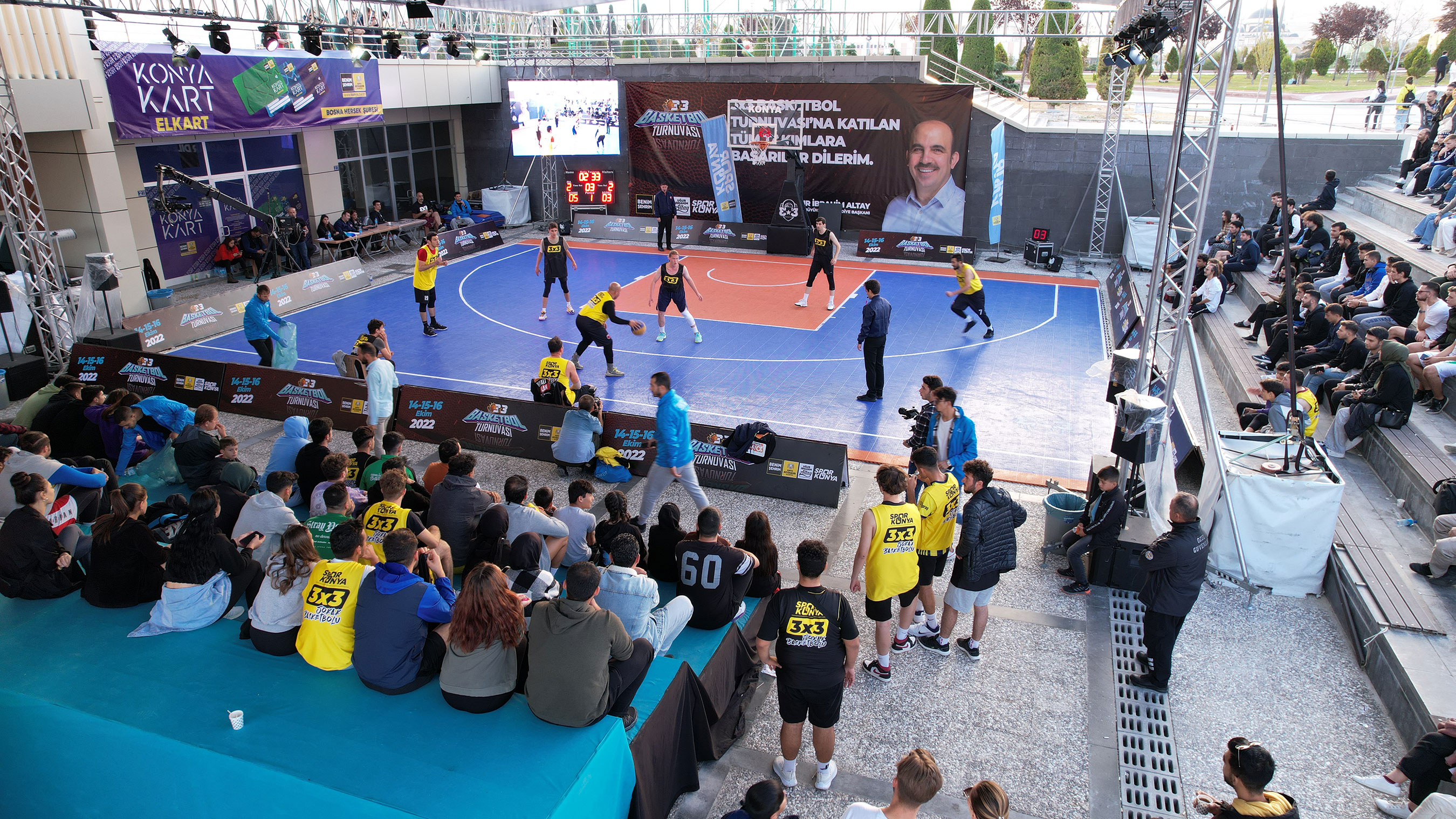 Konya'da 3x3 Basketbol Turnuvası Heyecanı Yaşandı