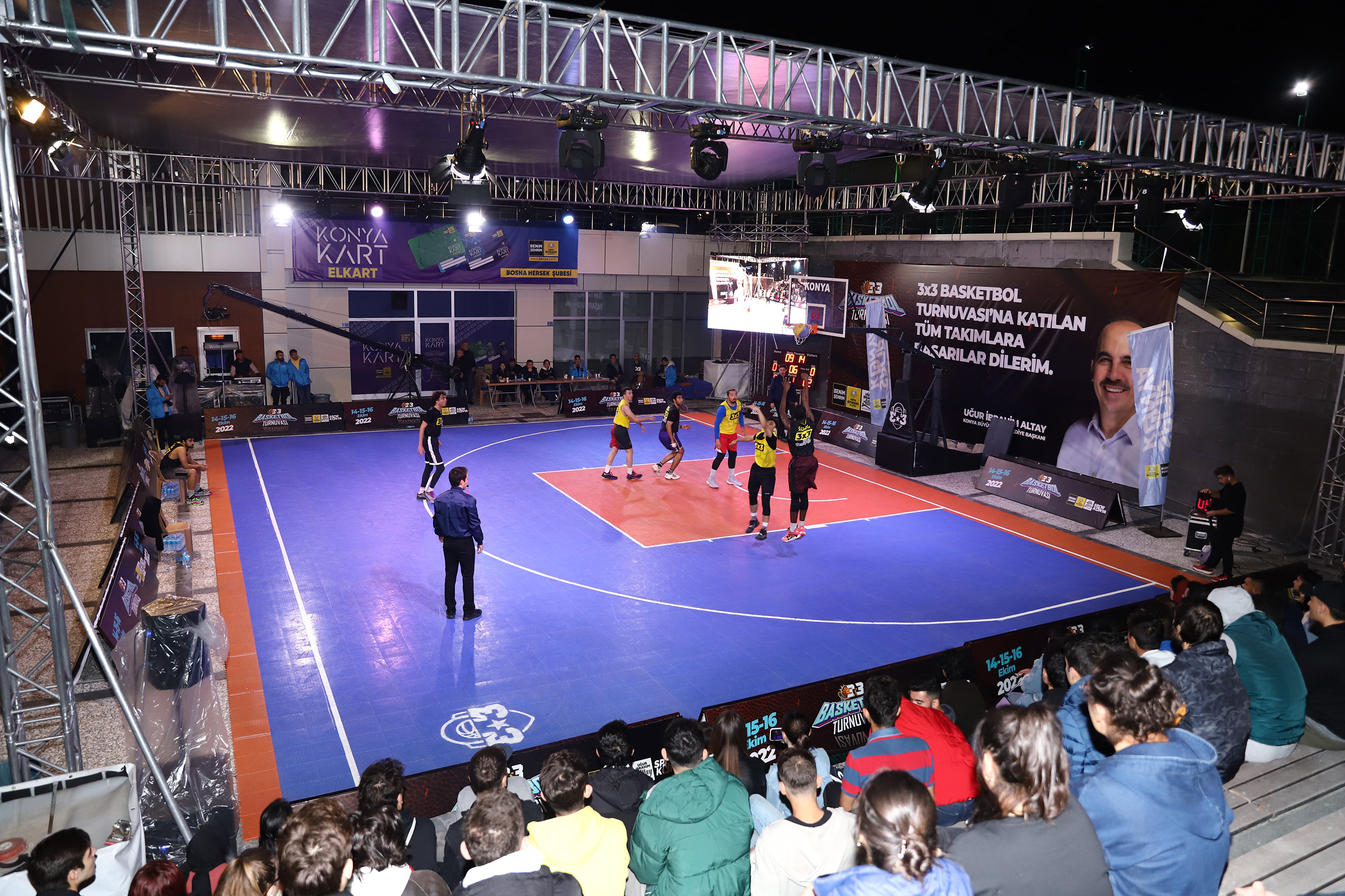 Konya'da 3x3 Basketbol Turnuvası Heyecanı Yaşandı