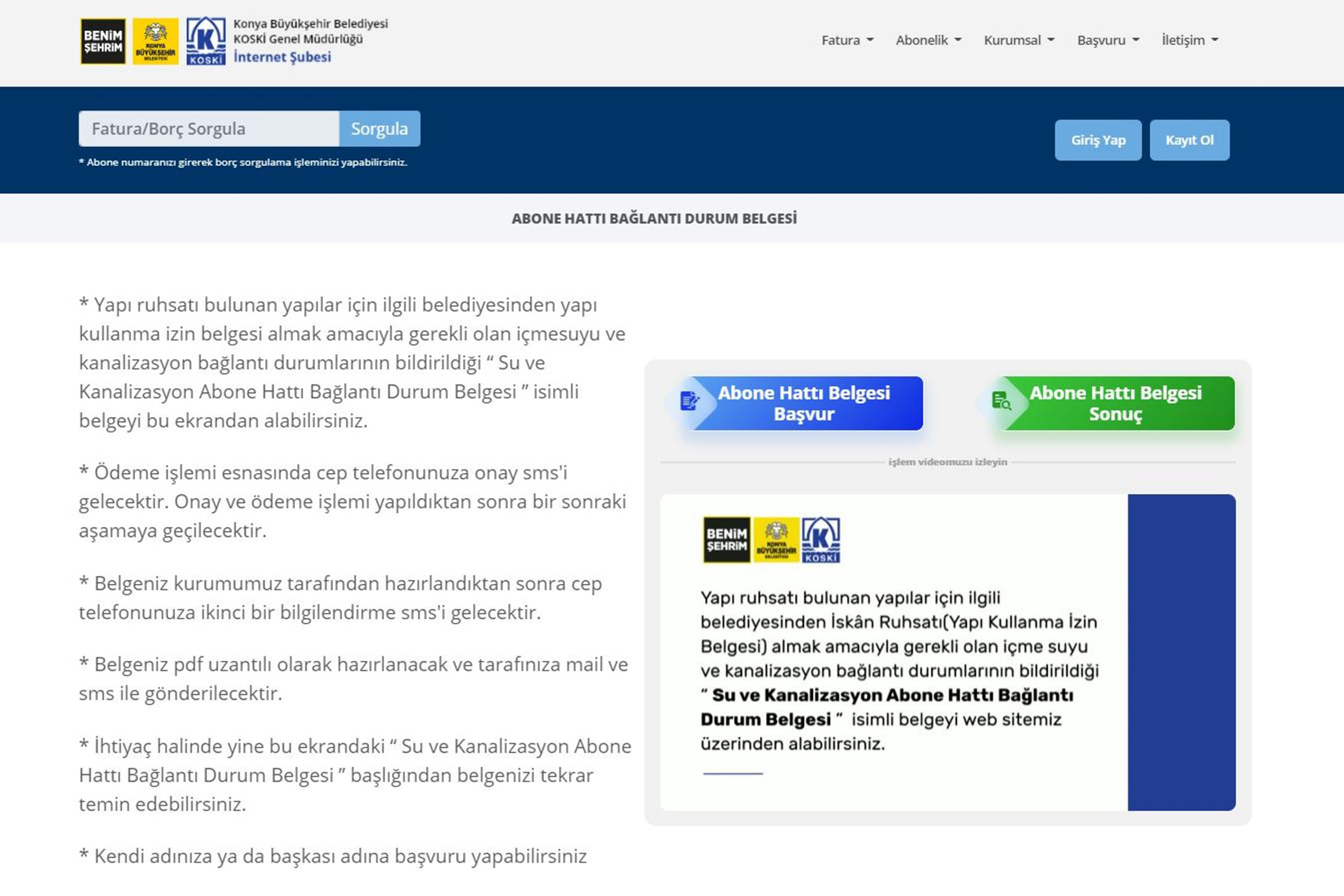 Abone Hattı Bağlantı Durum Belgesi Online Olarak Alınabiliyor
