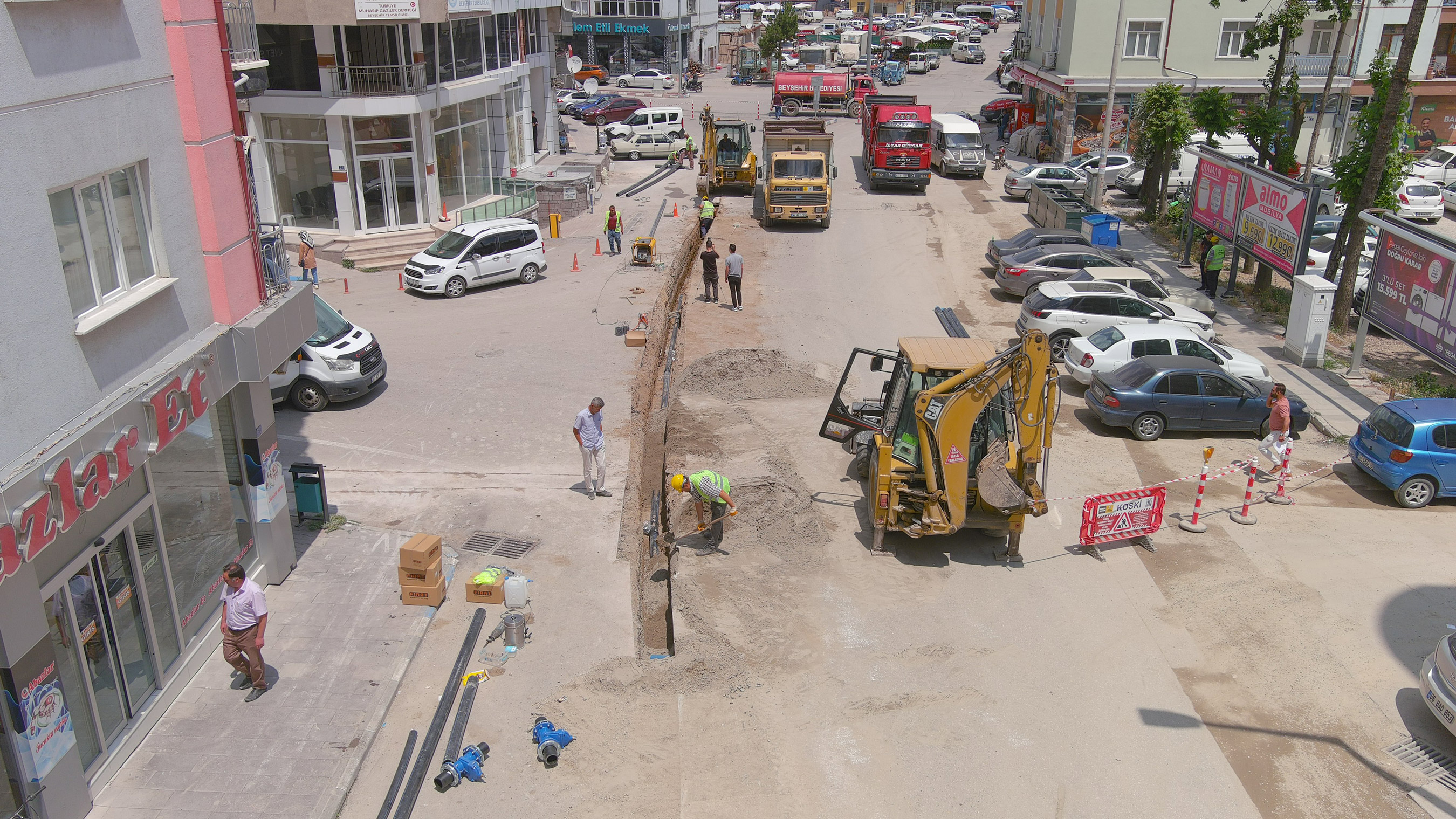 Büyükşehir Beyşehir'de 10 Kilometre Su Şebeke Islahı Gerçekleştiriyor