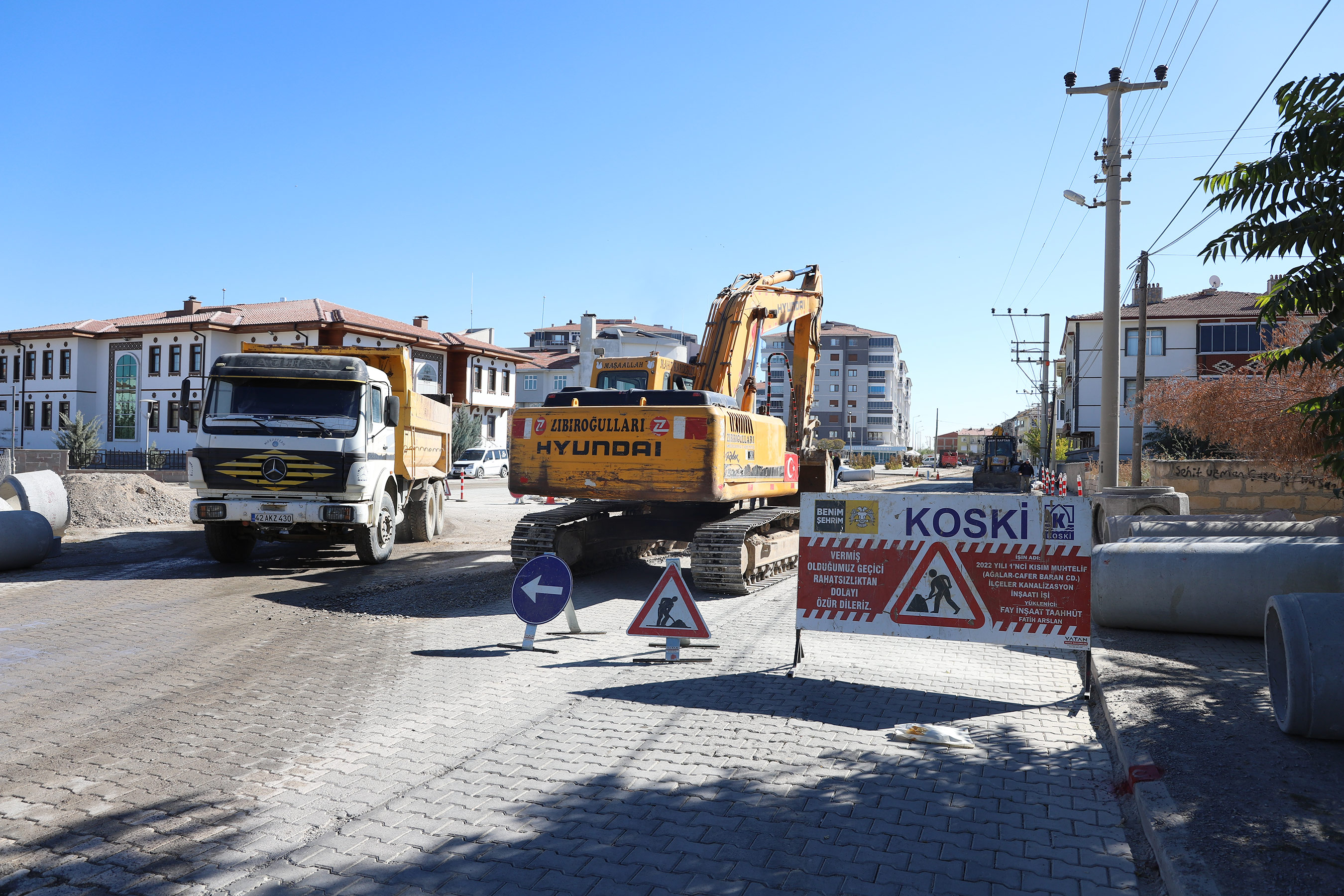 Kulu'da Kanalizasyon Şebeke Hatları Islah Ediliyor