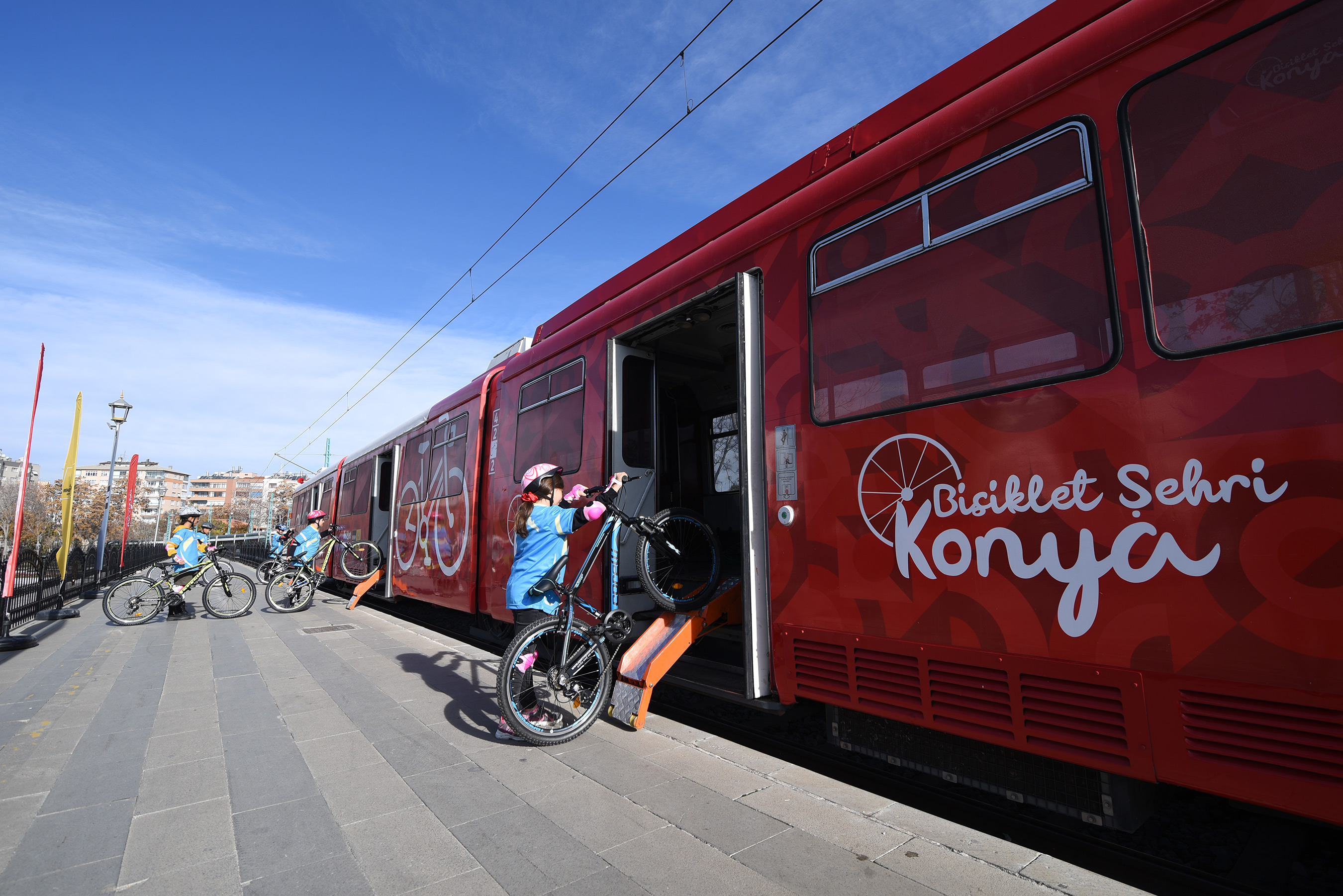 Konya Büyükşehir Minik Öğrencileri Bisiklet Tramvayıyla Tanıştırdı