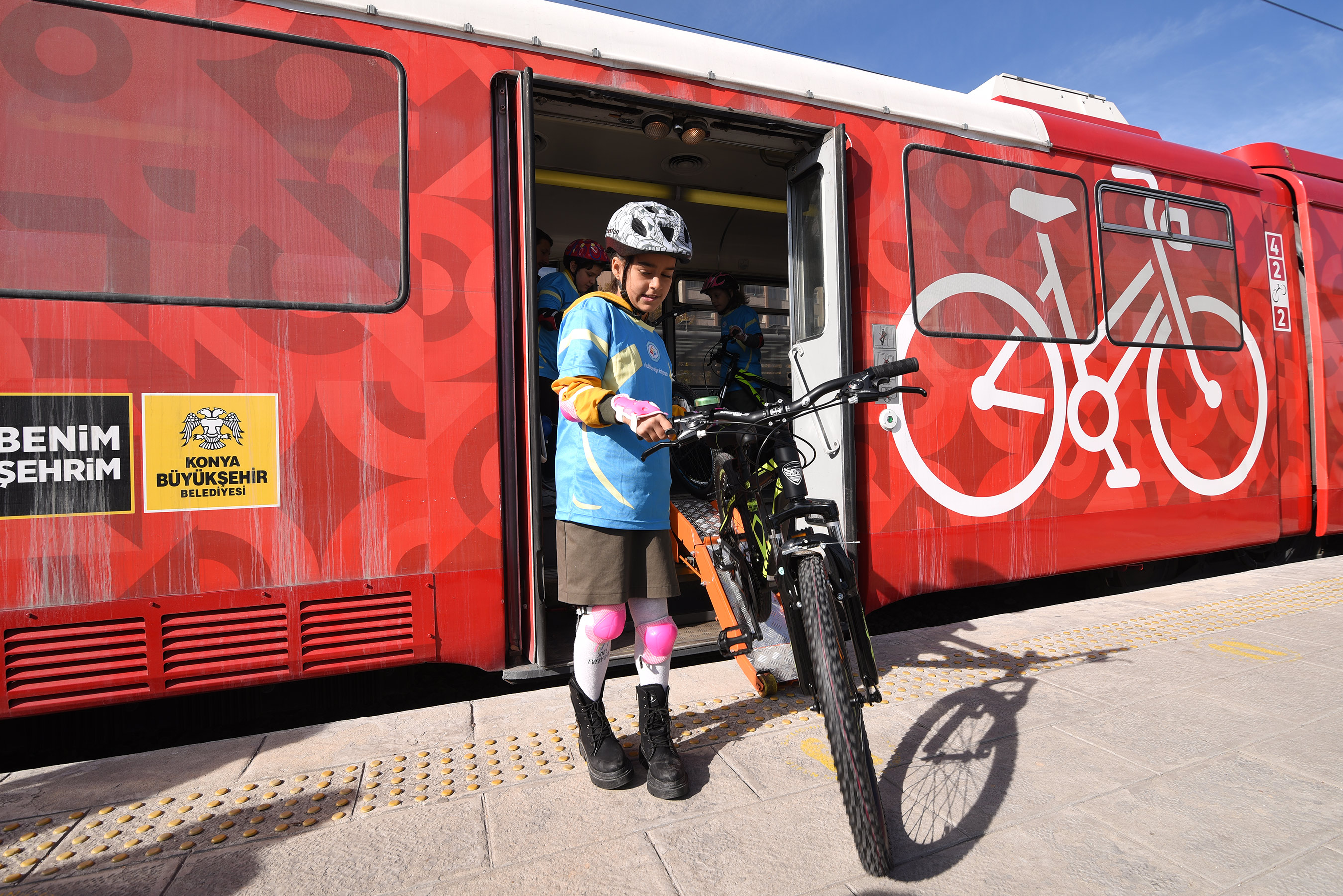 Konya Büyükşehir Minik Öğrencileri Bisiklet Tramvayıyla Tanıştırdı