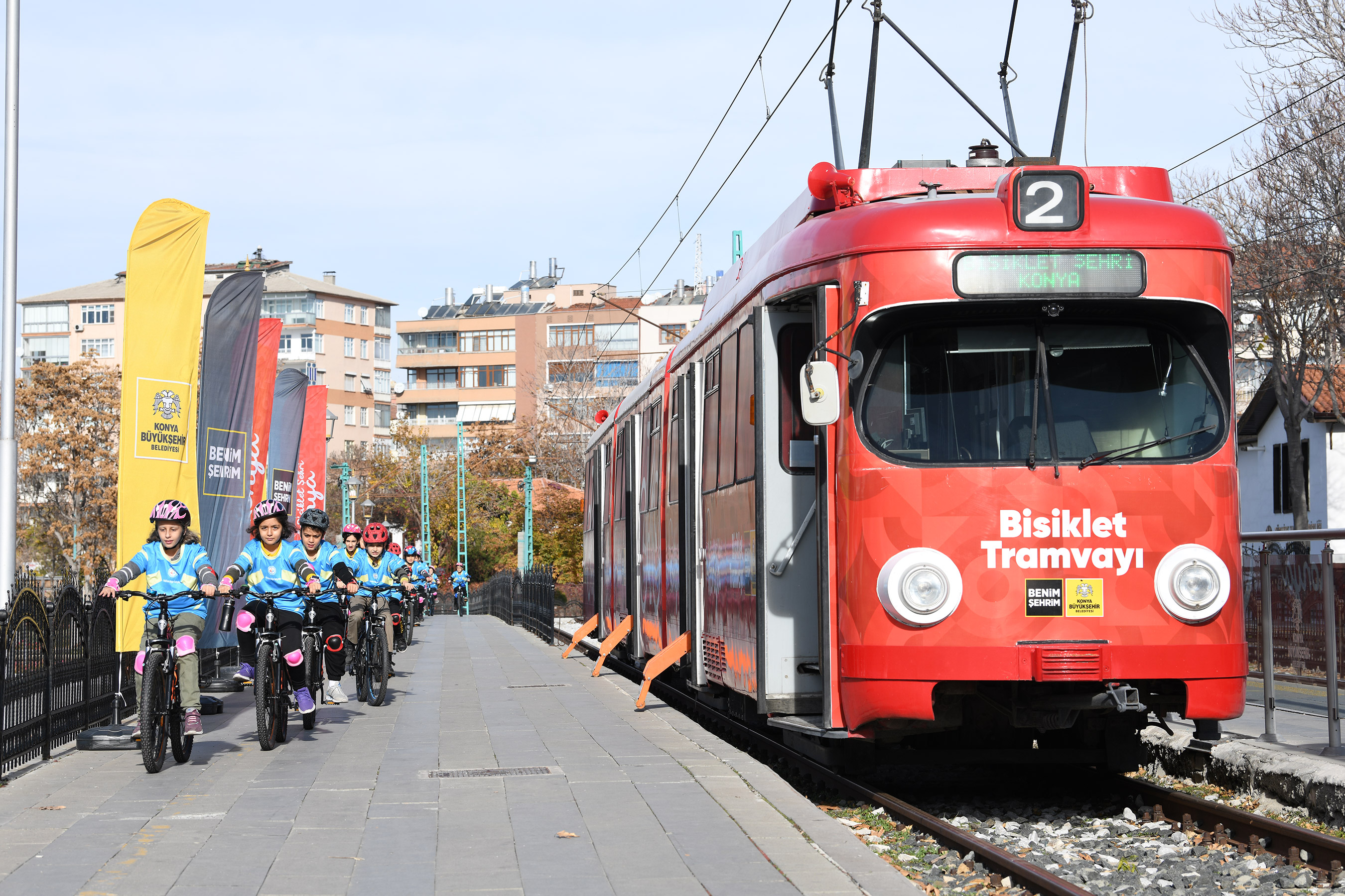 Konya Büyükşehir Minik Öğrencileri Bisiklet Tramvayıyla Tanıştırdı