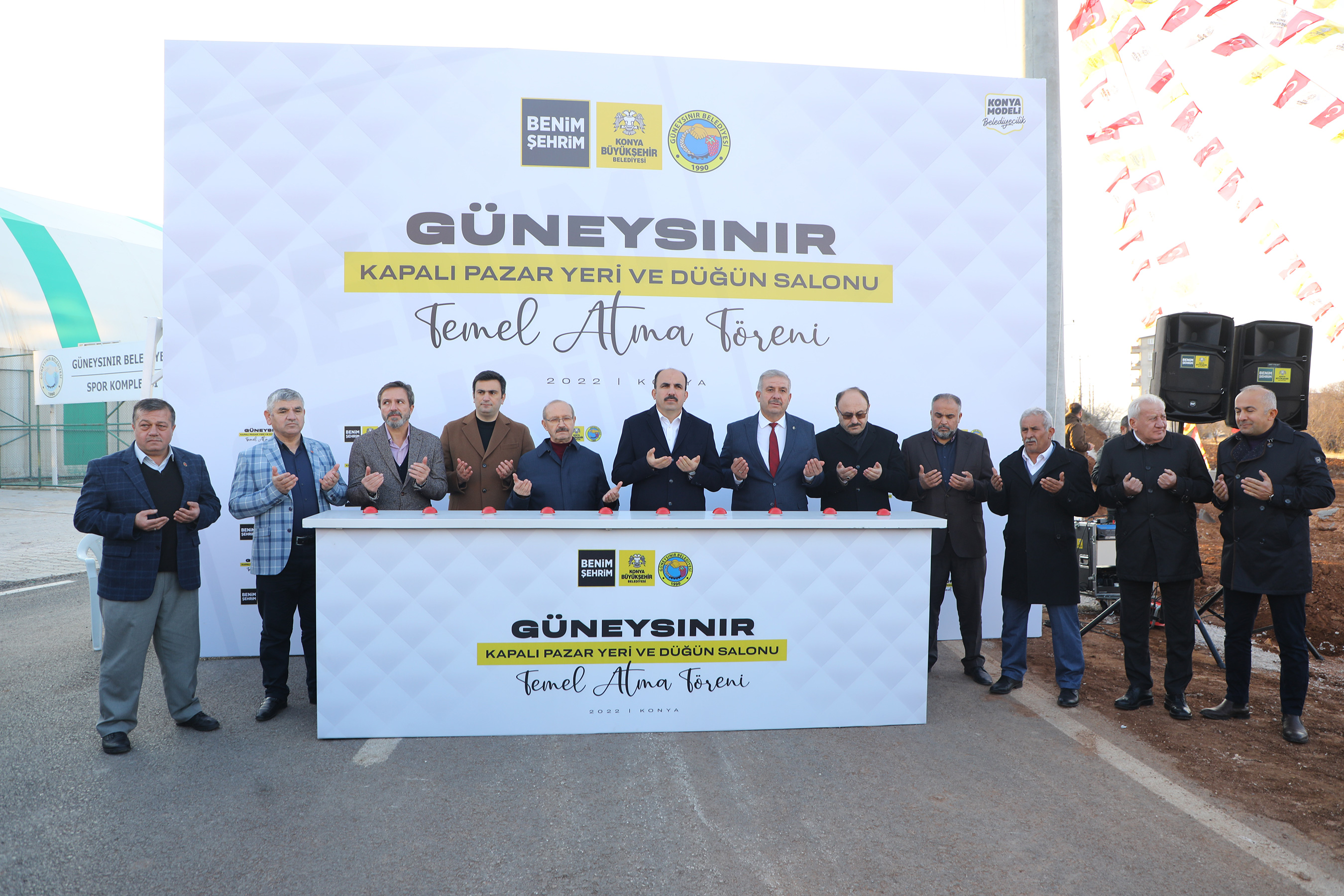 Güneysınır Kapalı Pazar Yeri ve Düğün Salonu'nun Temeli Atıldı