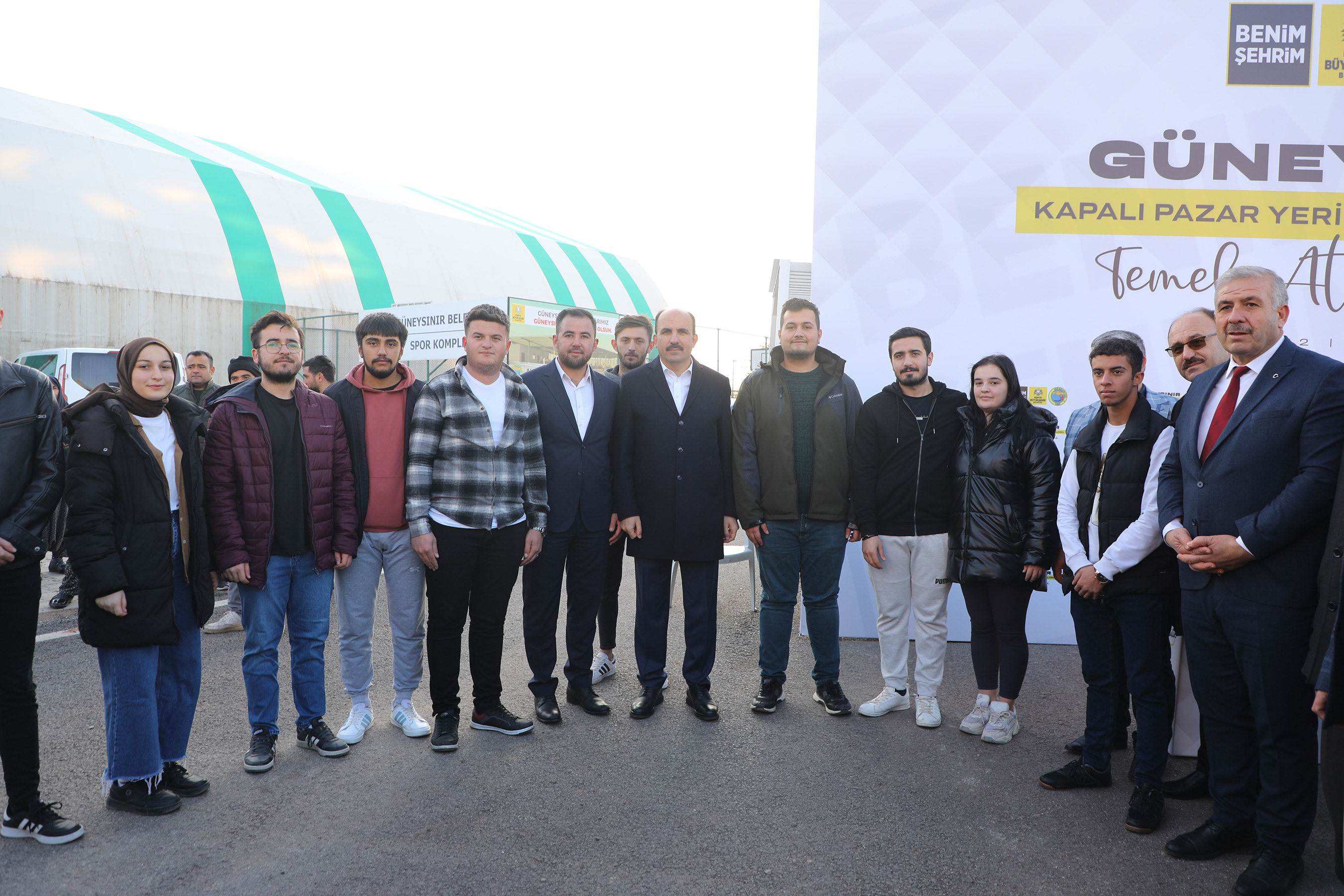 Güneysınır Kapalı Pazar Yeri ve Düğün Salonu'nun Temeli Atıldı