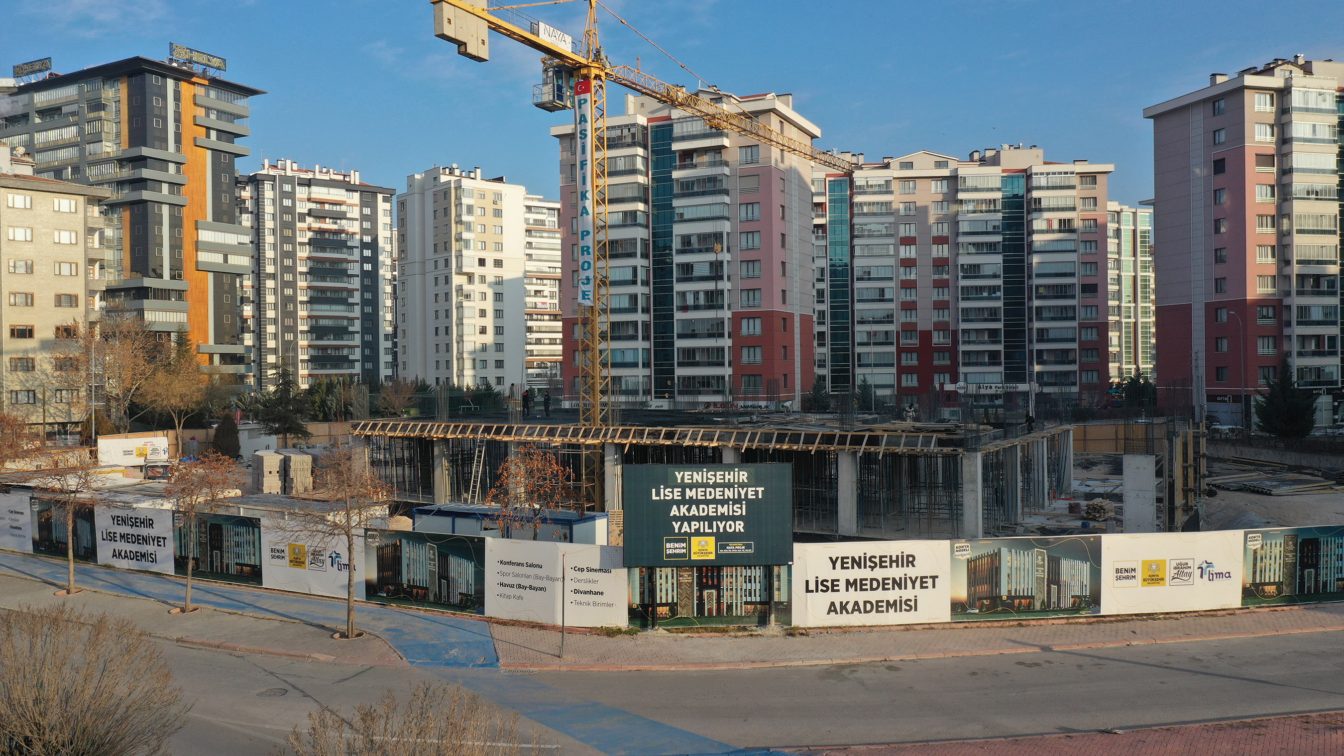 Yenişehir Sosyal Tesisi ve Lise Medeniyet Akademisi Hızla Yükseliyor